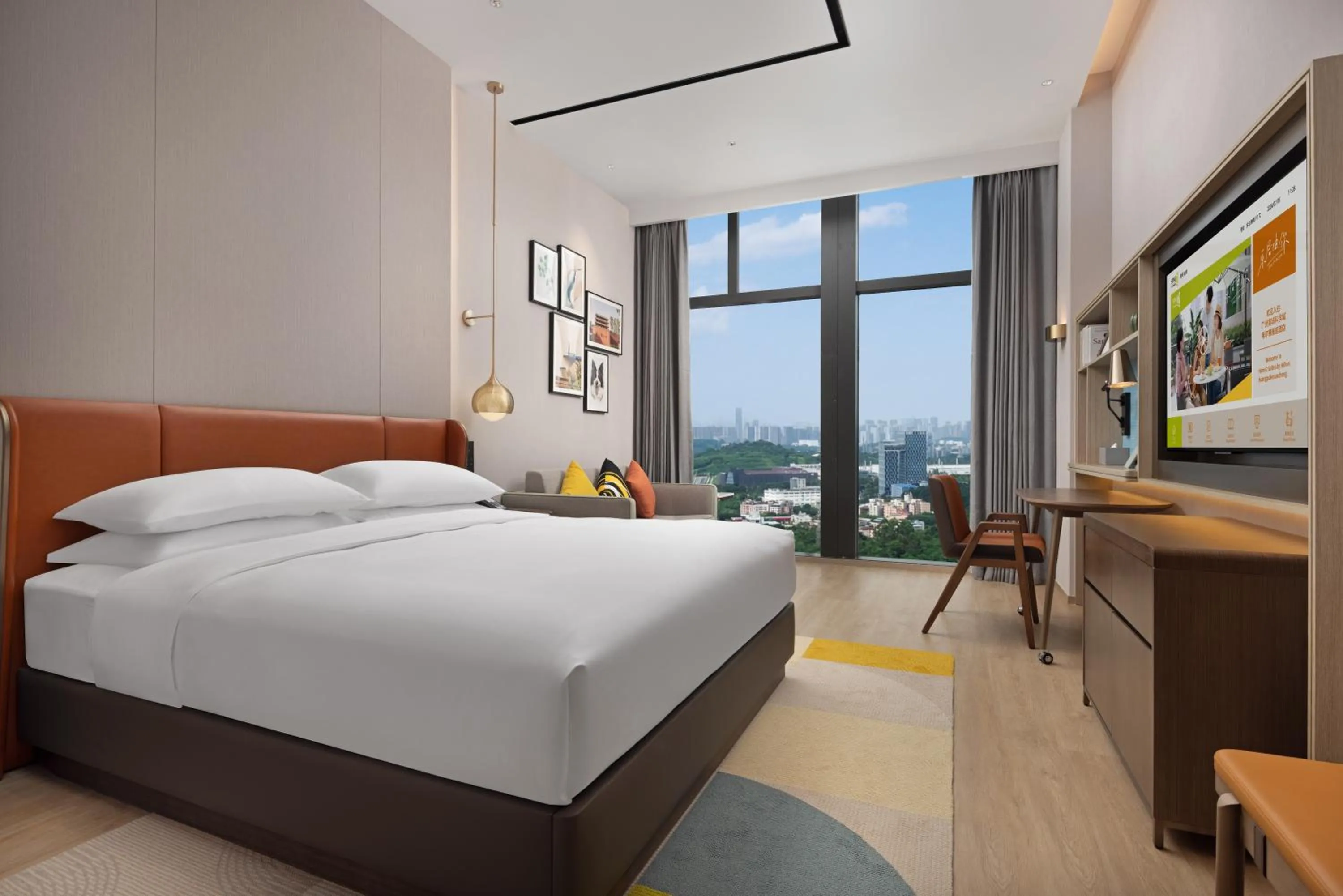 Bedroom, Bed in Home2 Suites by Hilton Guangzhou Huangpu Science City Free shuttle buses are provided during the Canton Fair