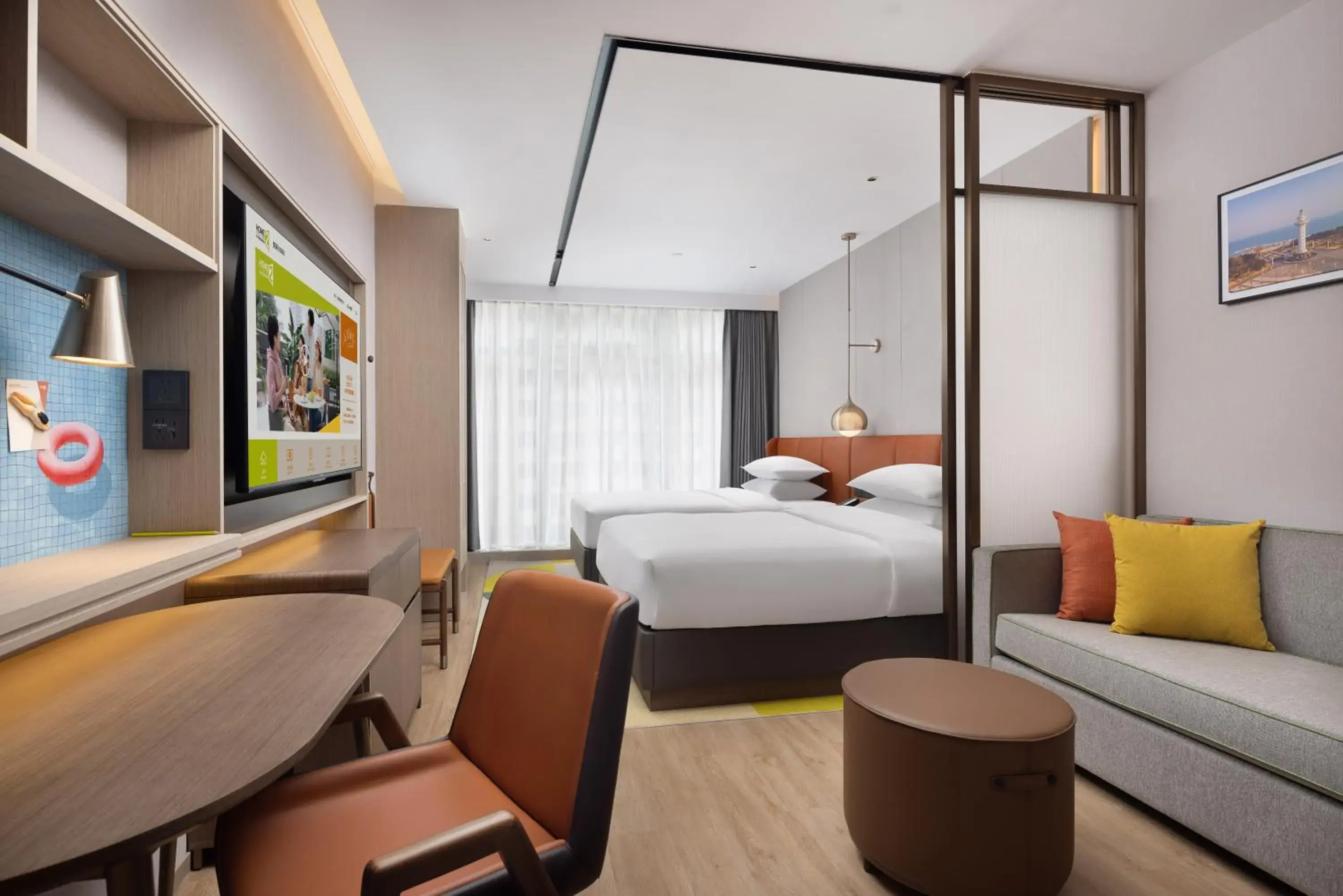 Superior Twin Room in Home2 Suite by Hilton Rizhao Wanpingkou Superior Twin Room in Home2 Suite by Hilton Rizhao Wanpingkou