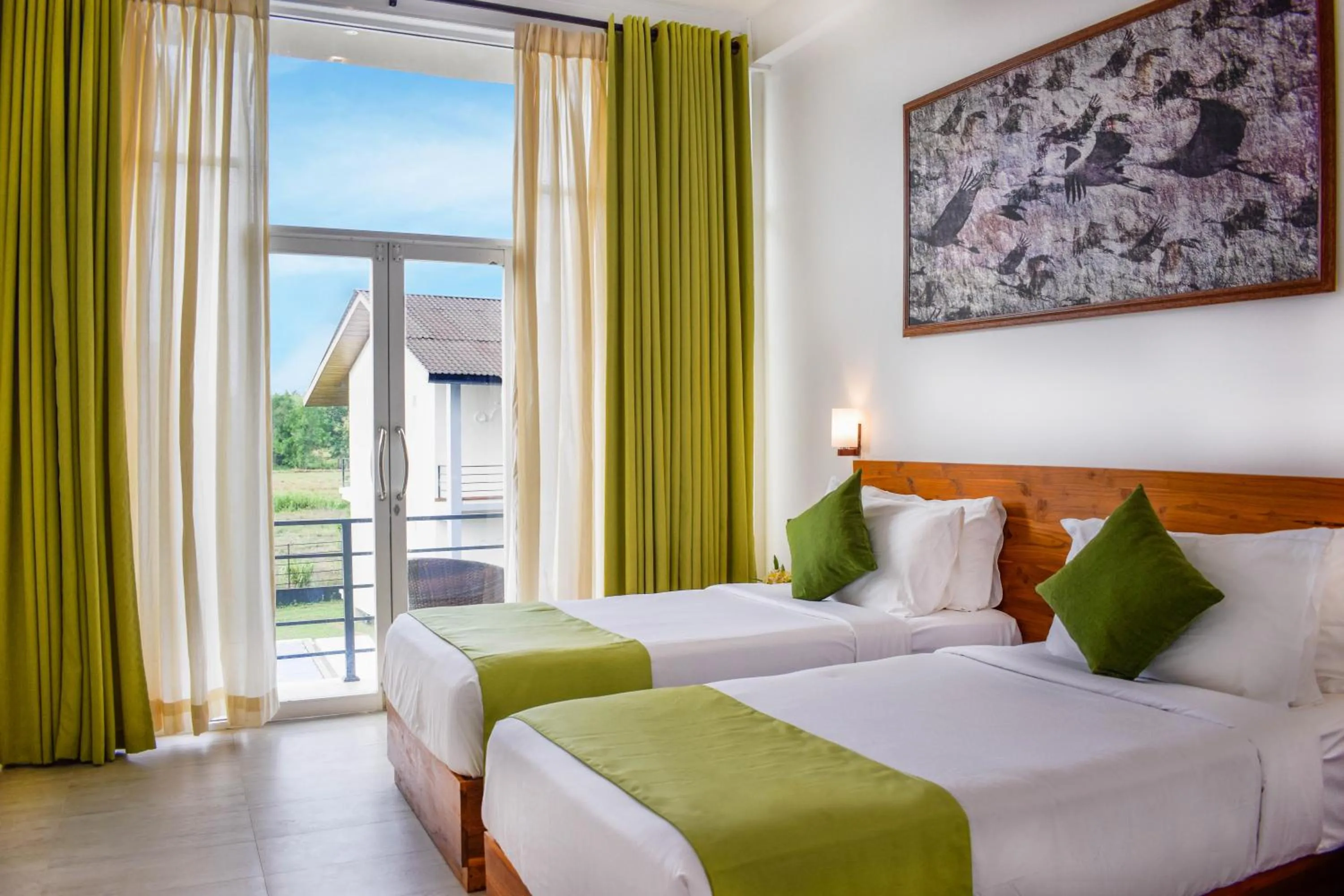 Bed in Hotel Sigiriyaaya