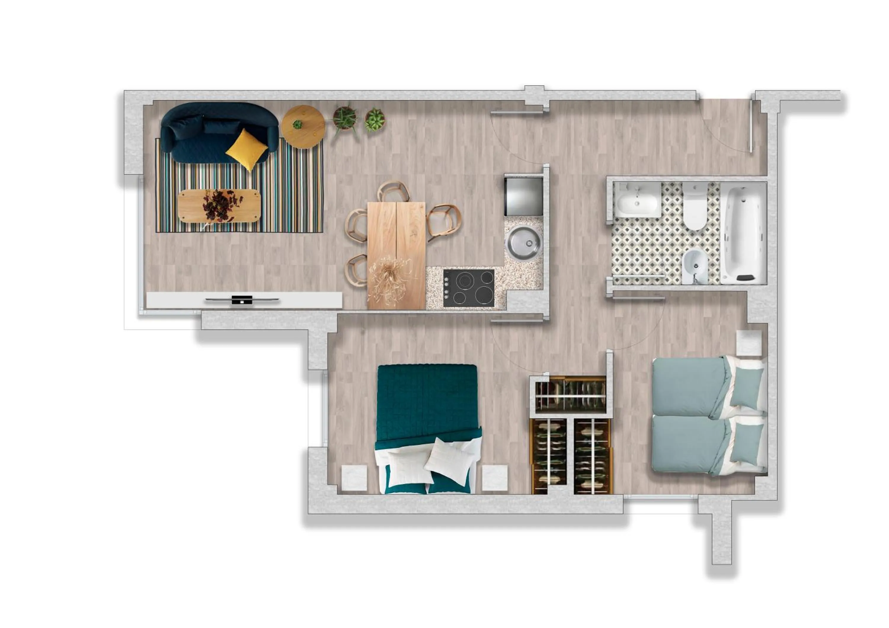 Photo of the whole room in Apartaments Els Llorers