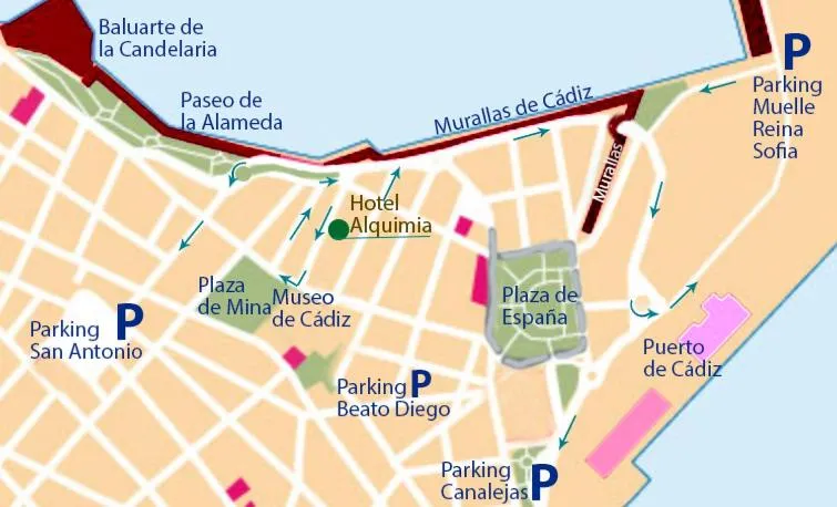 Floor plan in Hotel Alquimia Cadiz