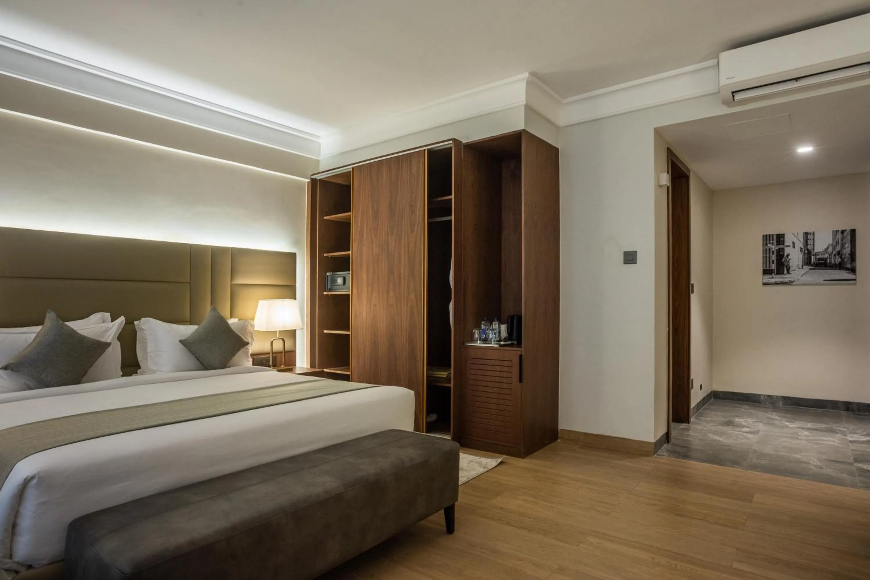 Bed in Okash City Boutique Hotel