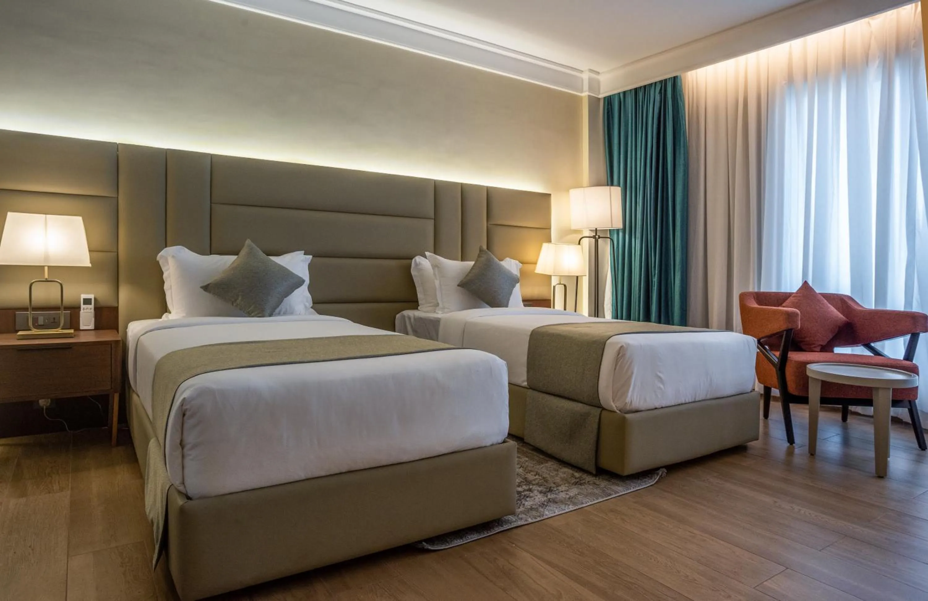 Bed in Okash City Boutique Hotel