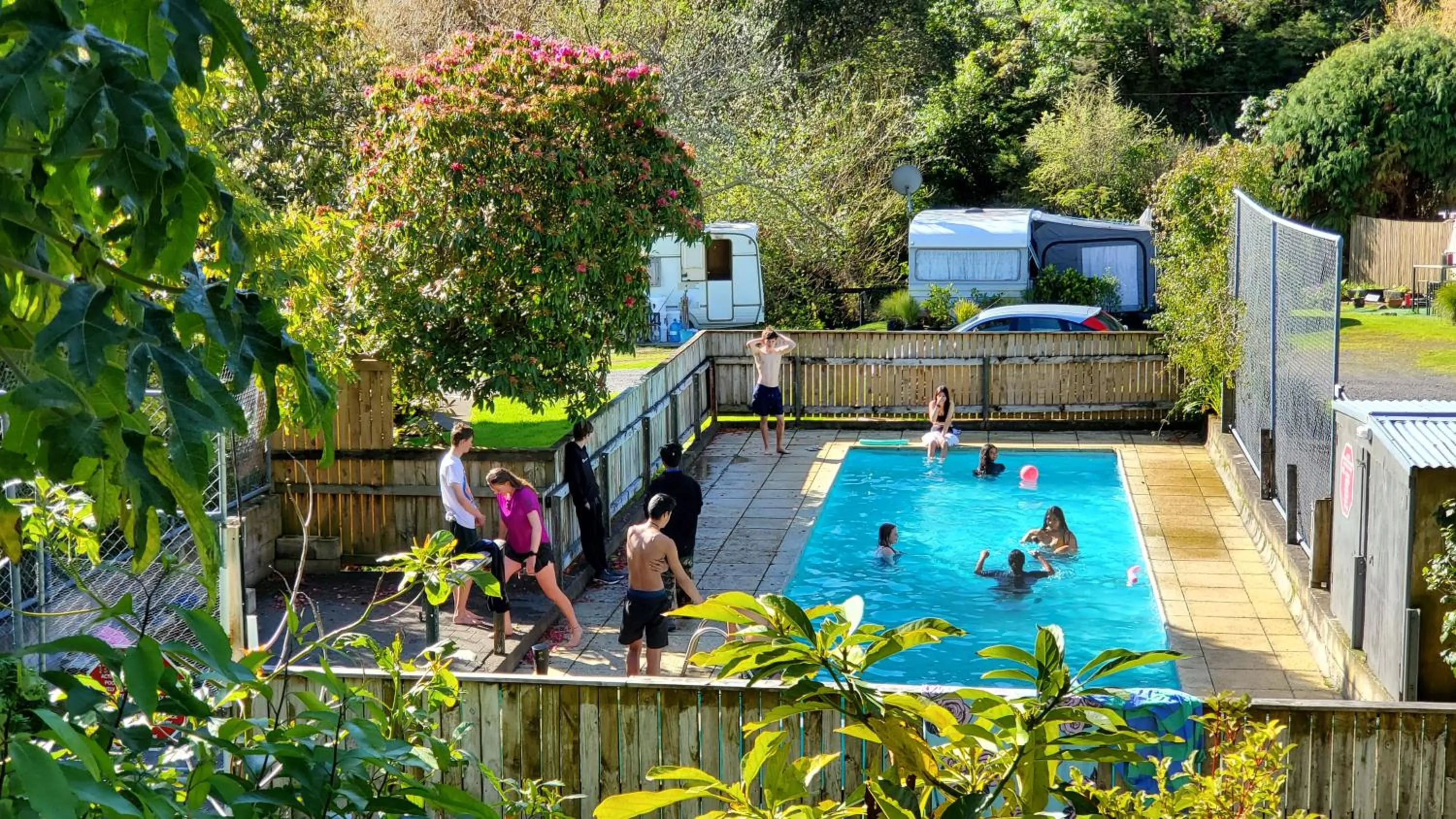 Swimming pool in Dickson Holiday Park