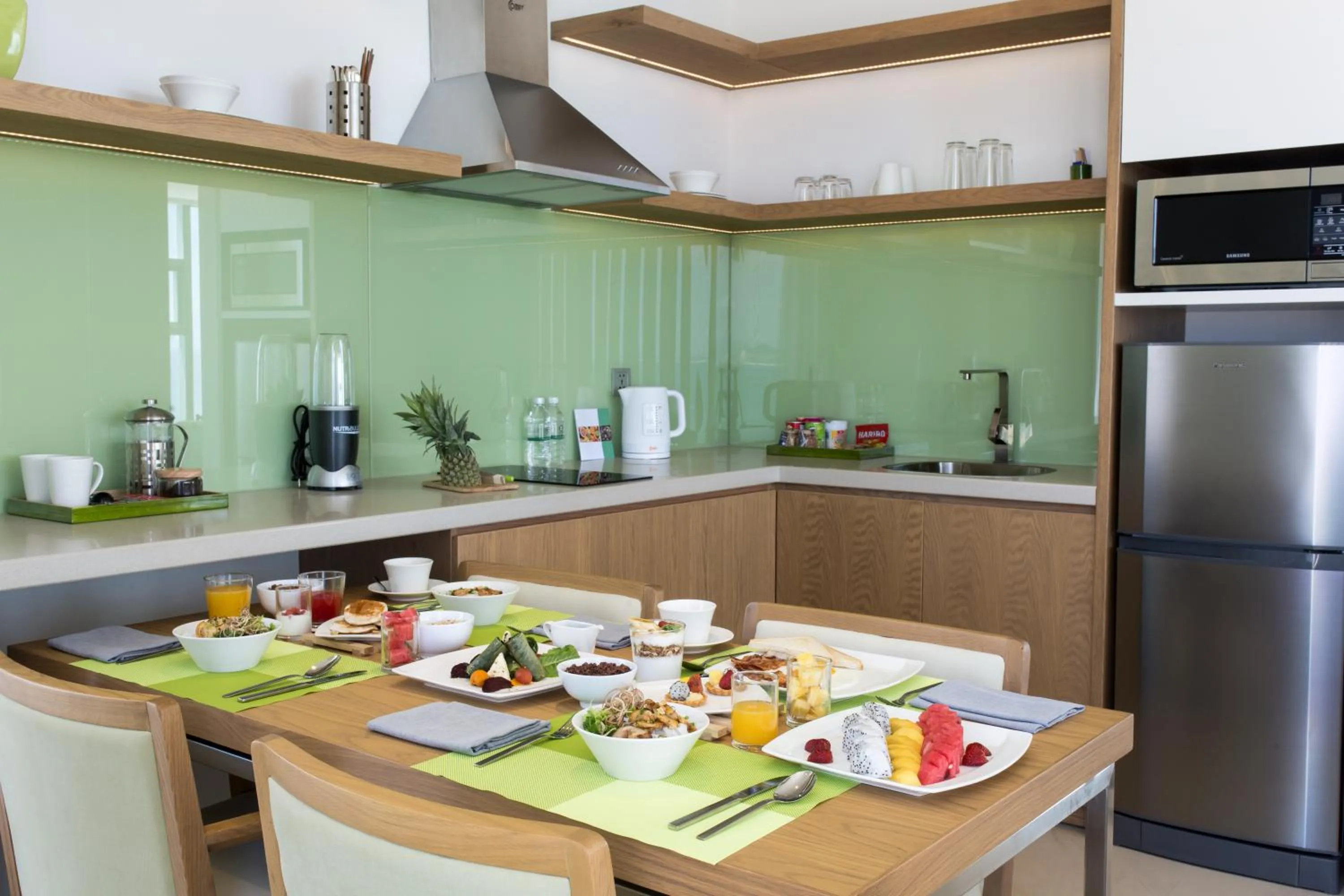 Kitchen or kitchenette in Fusion Suites Da Nang