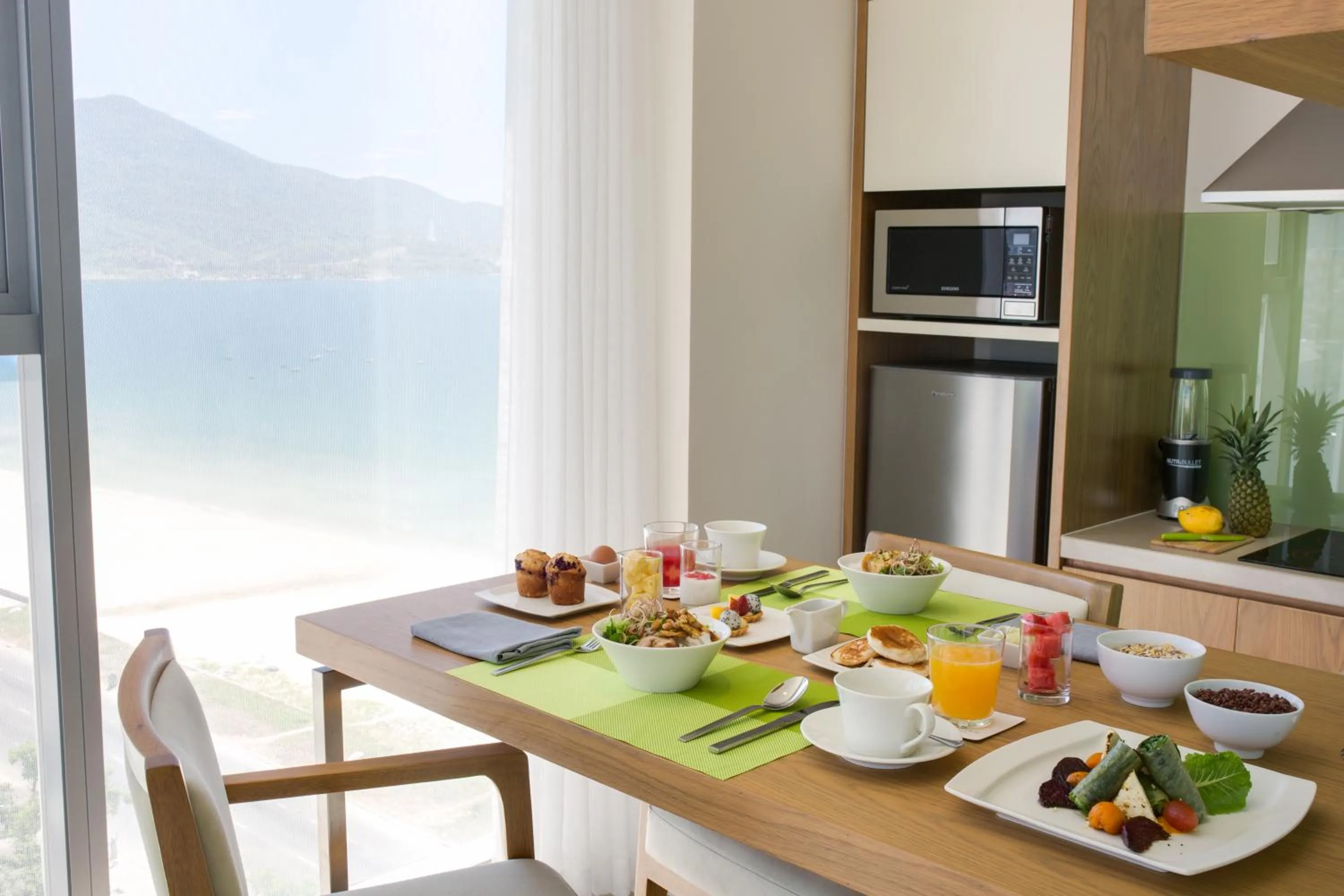 Kitchen or kitchenette in Fusion Suites Da Nang