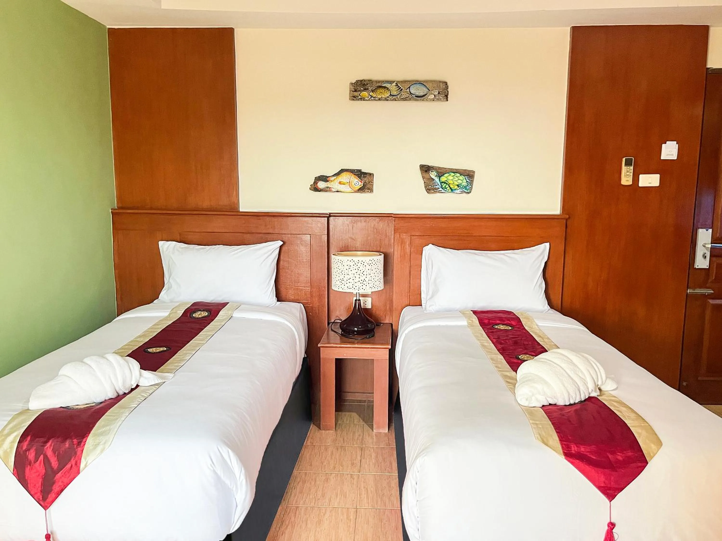 Bed in The Atnal Lanta Budget and Eco Friendly hotel in Koh Lanta