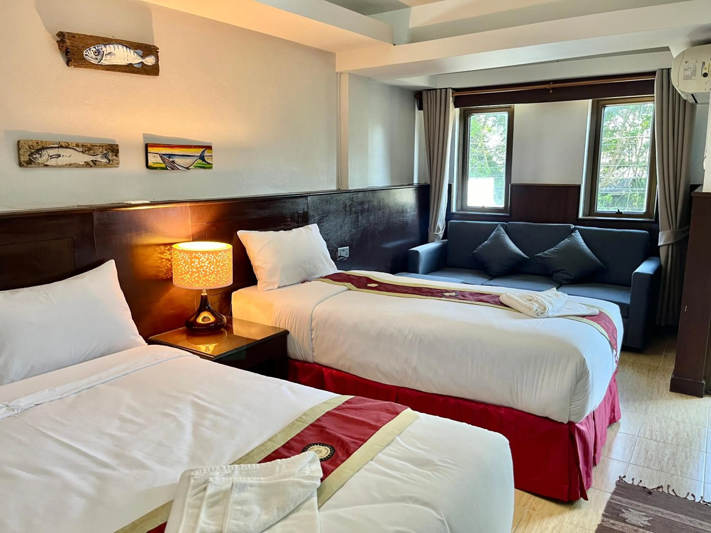 Bed in The Atnal Lanta Budget and Eco Friendly hotel in Koh Lanta