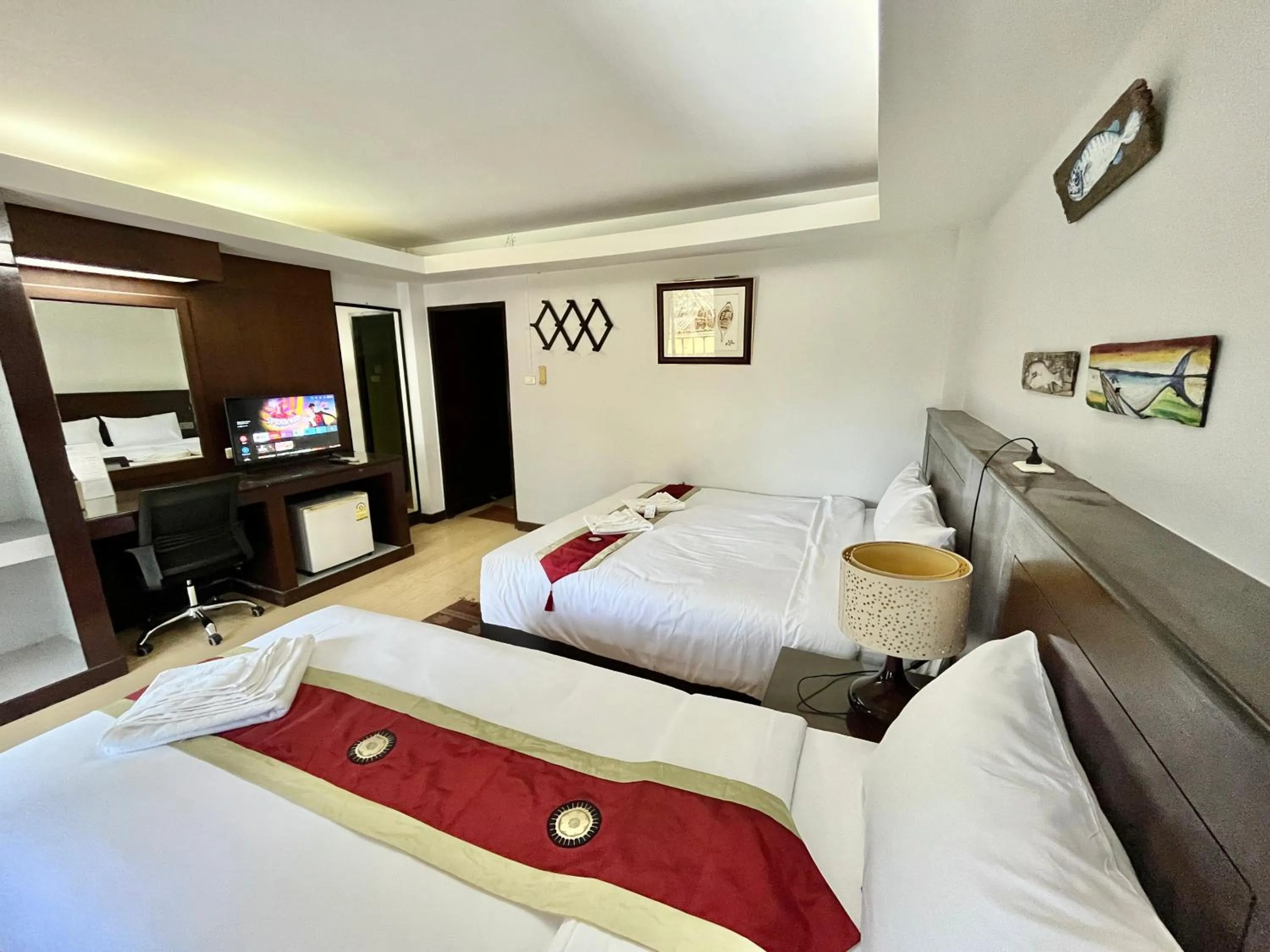 Bed in The Atnal Lanta Budget and Eco Friendly hotel in Koh Lanta