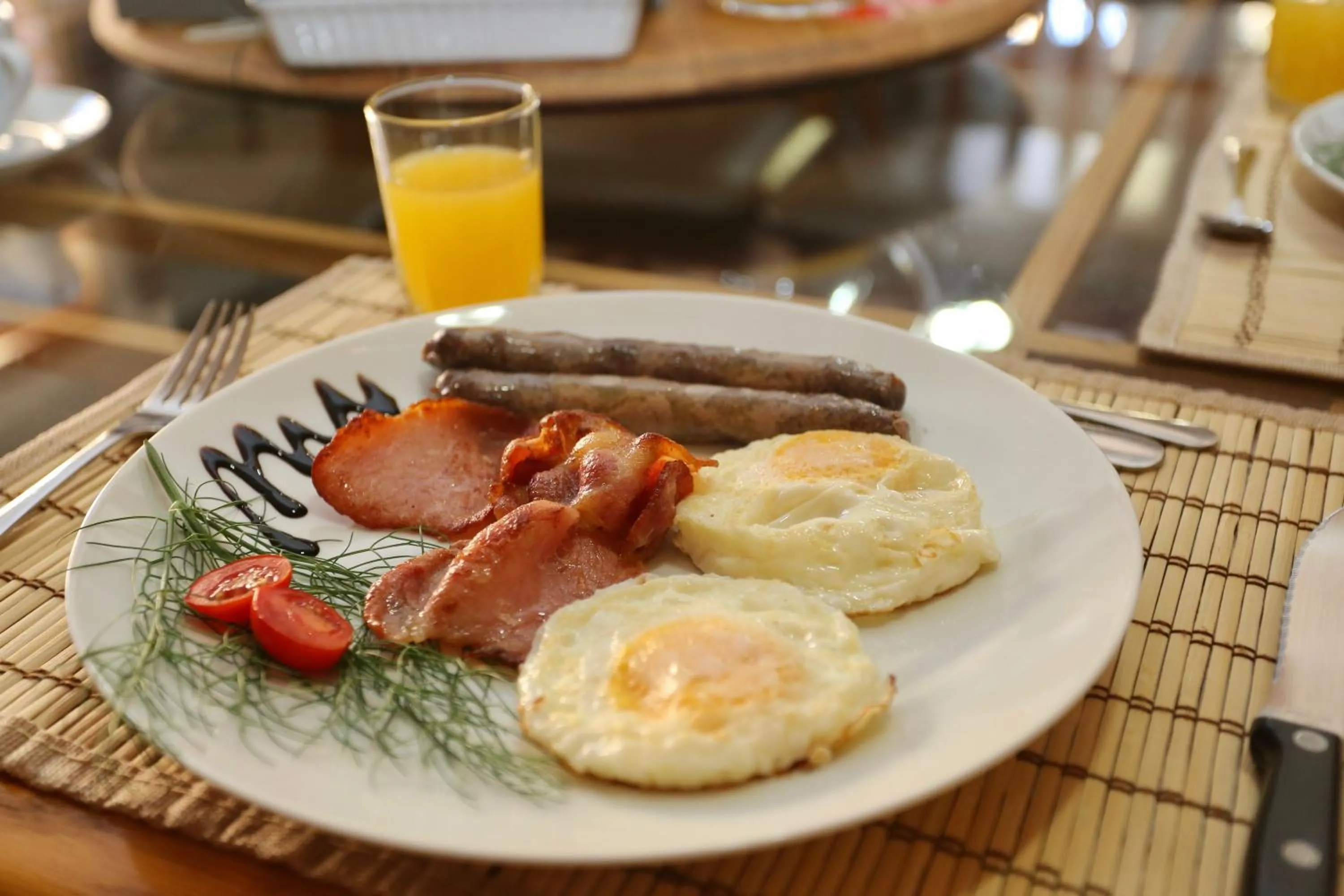 English/Irish breakfast in Bahnhof Hotel Aus