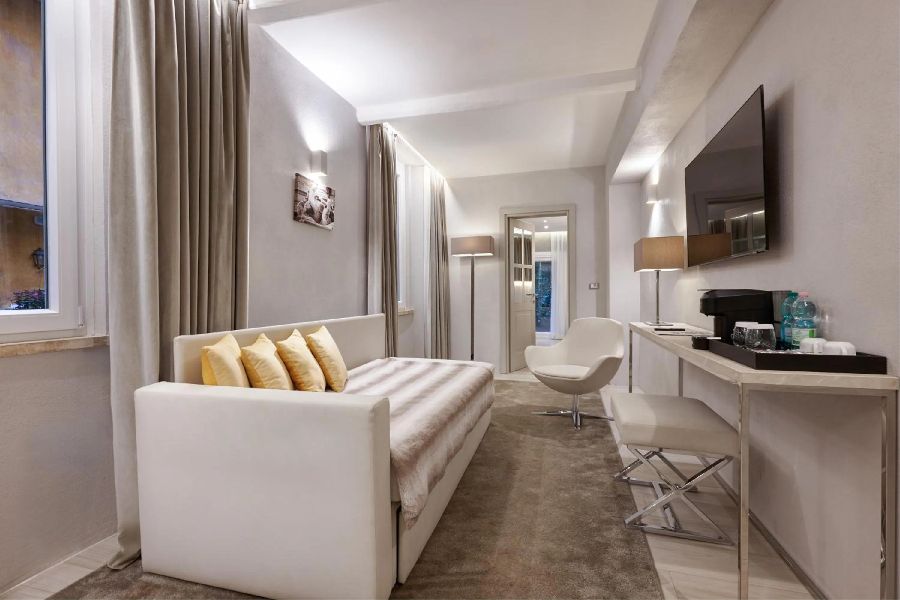 Living room, Bed in Terrace Pantheon Relais