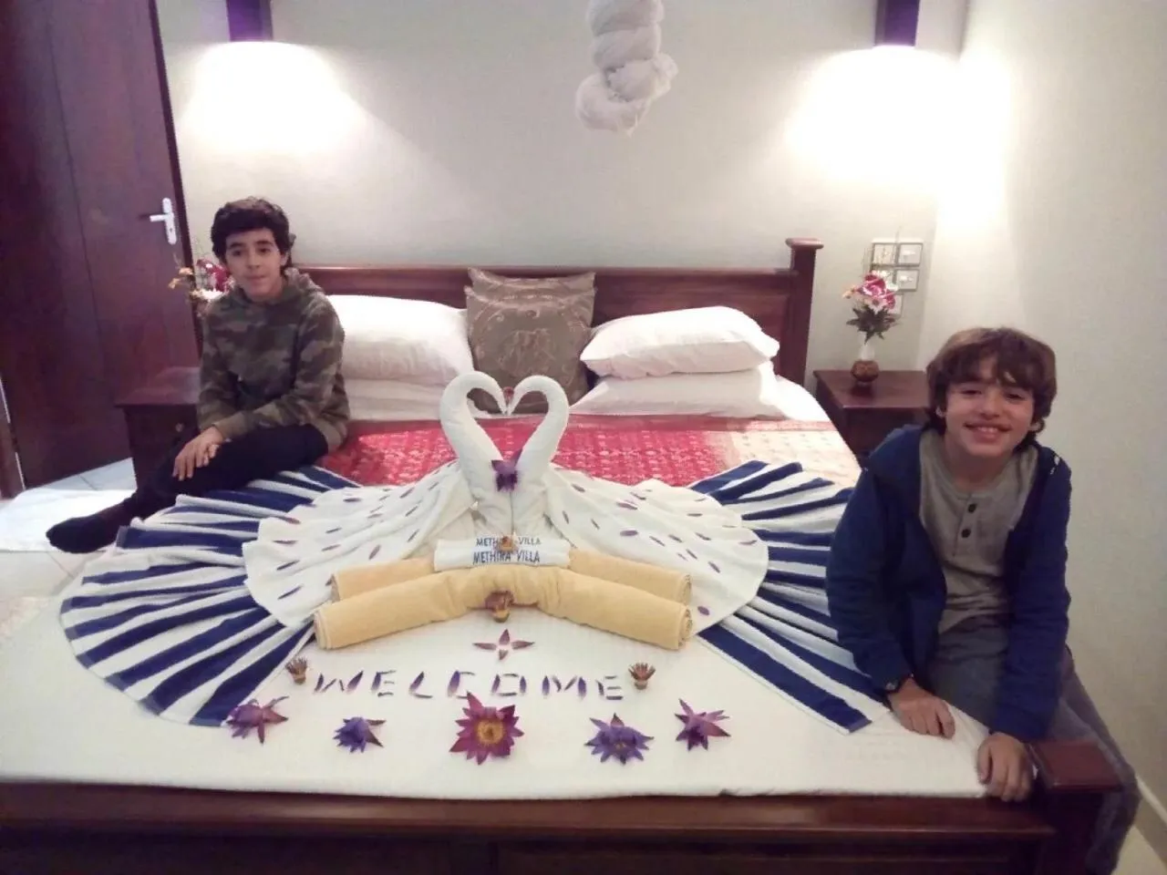 group of guests, Bed in Methira Villa