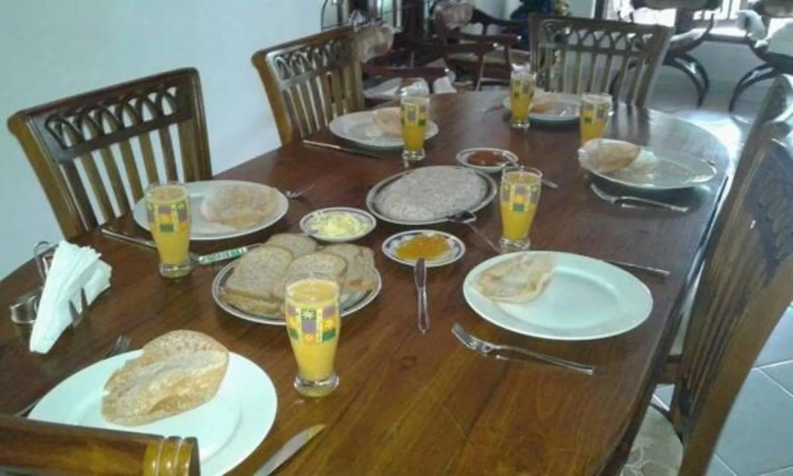 Asian breakfast in Methira Villa