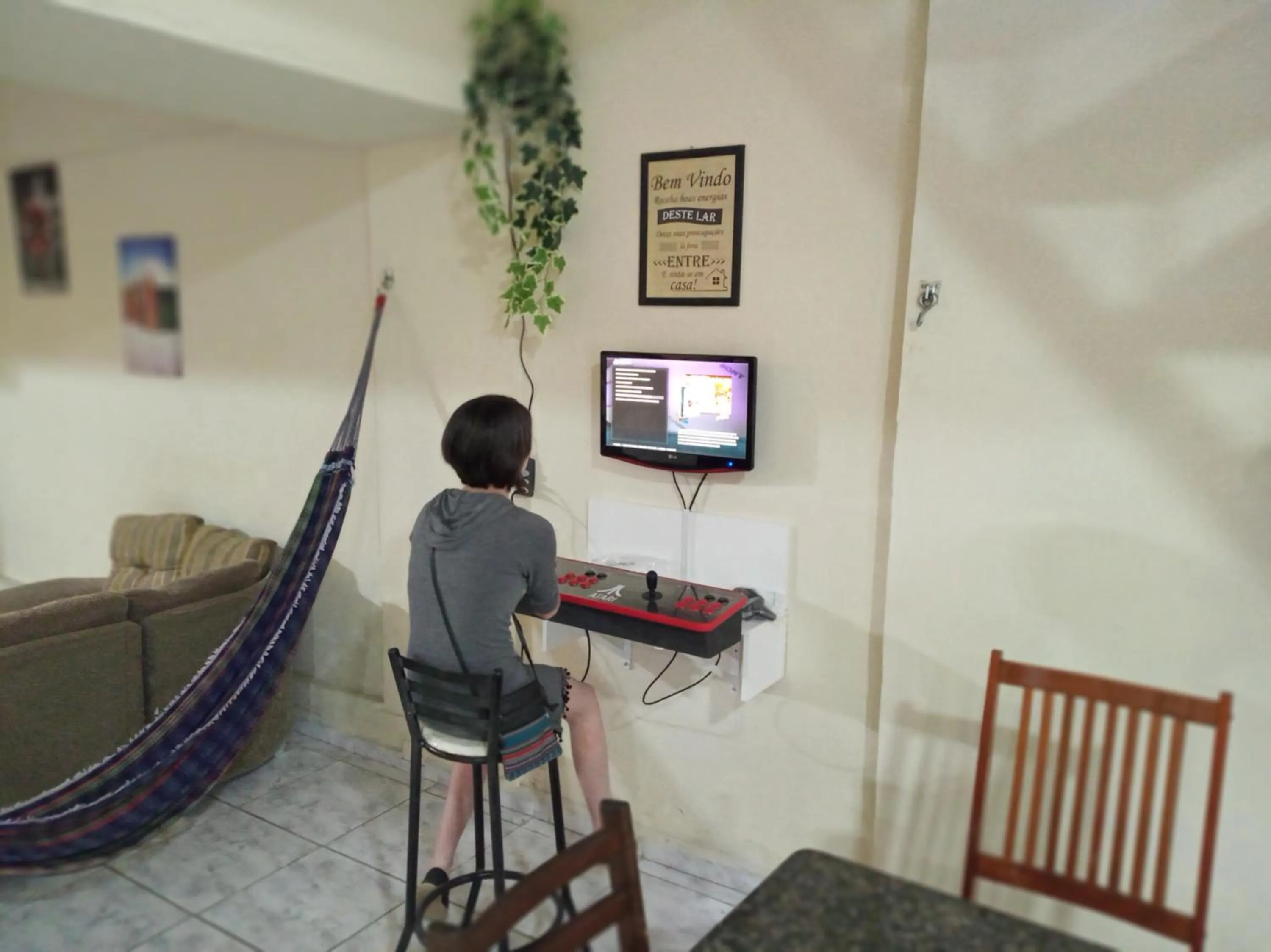 Lobby or reception in VELINN Pousada Praia do Perequê