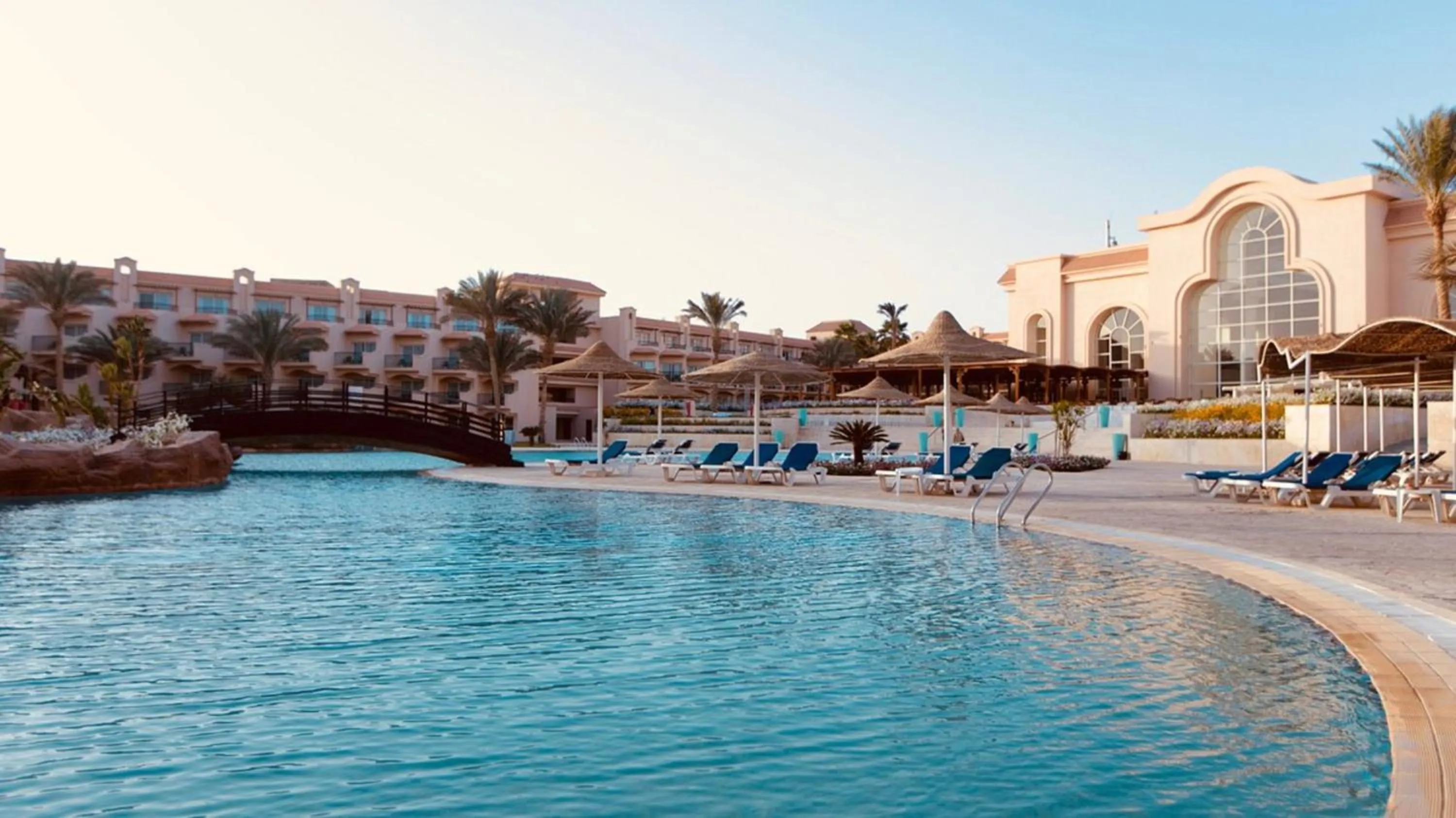 Pool view in Pyramisa Beach Resort Sahl Hasheesh