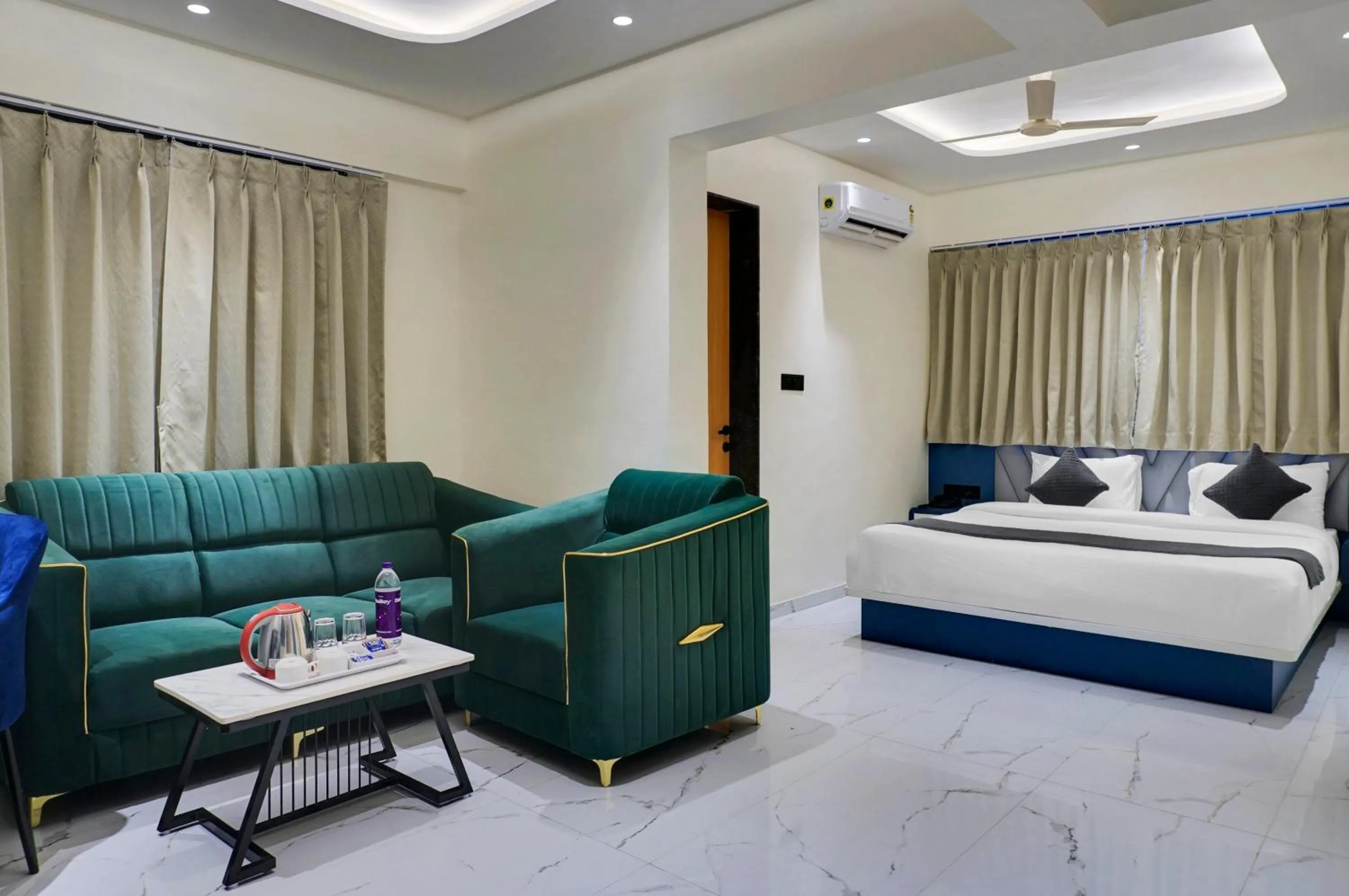 View (from property/room), Bed in Palm Suites Baner- indian nationals only