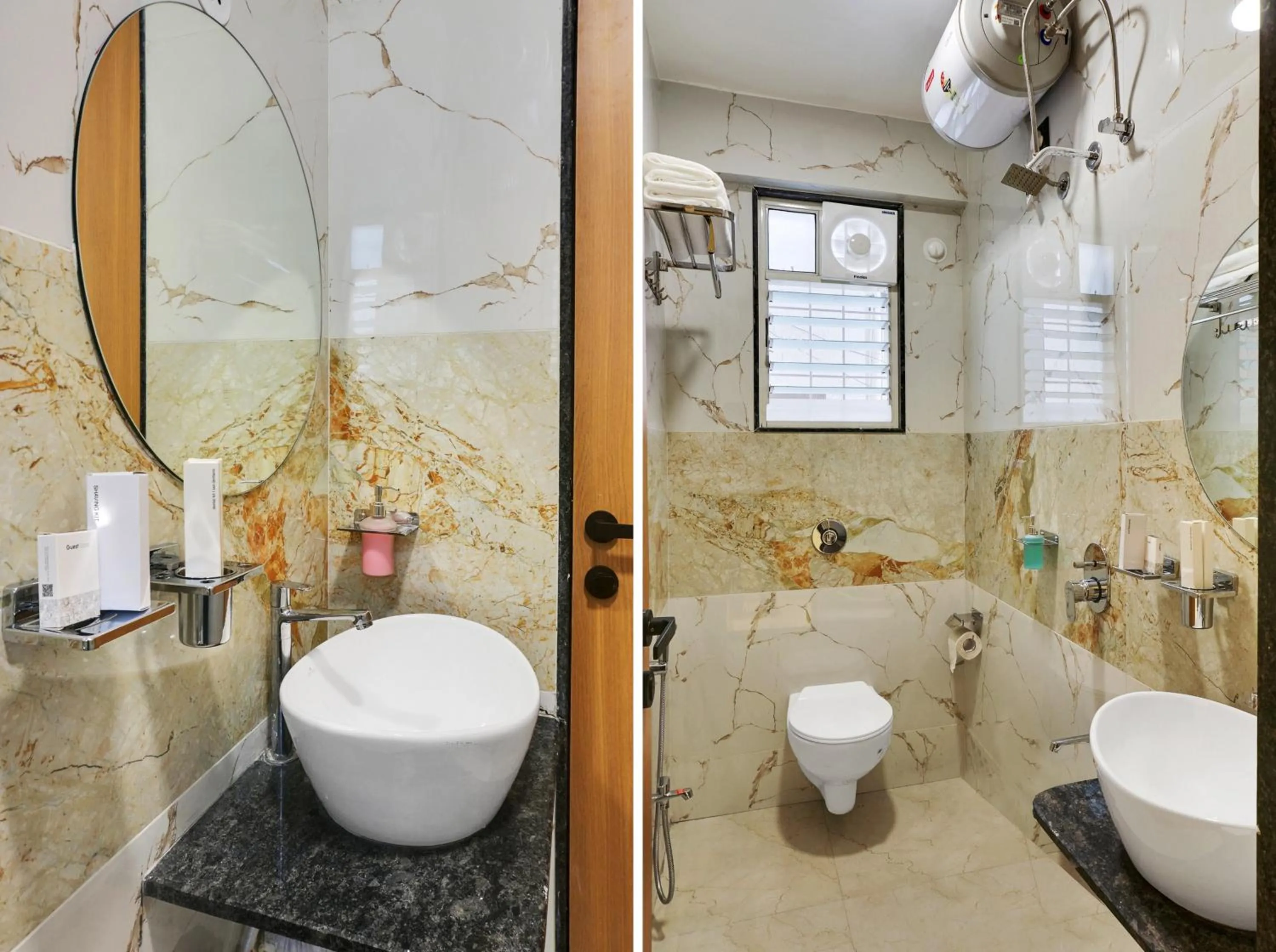 Bathroom in Palm Suites Baner- indian nationals only