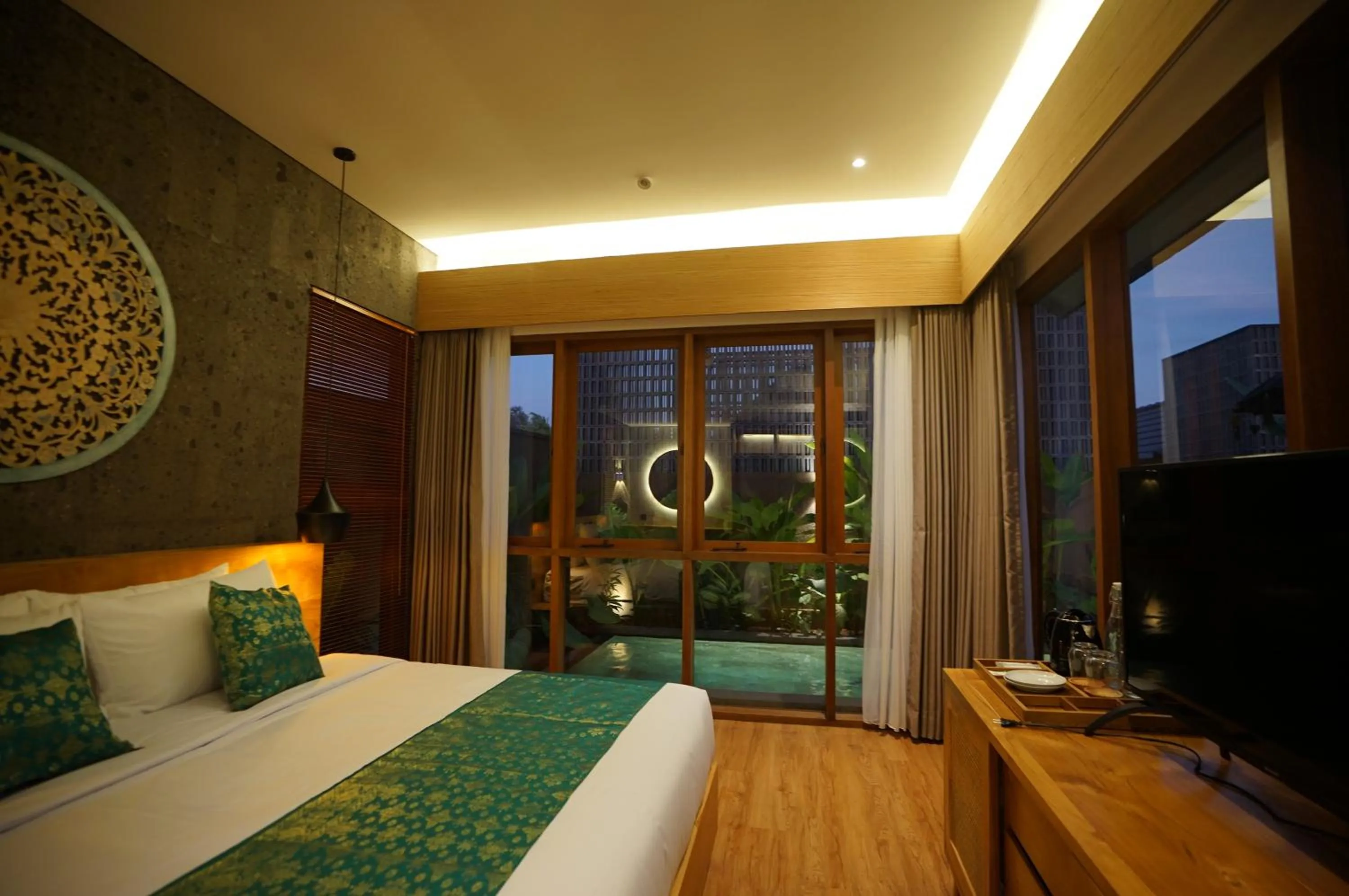 Bed in The Shanti Graha Villas