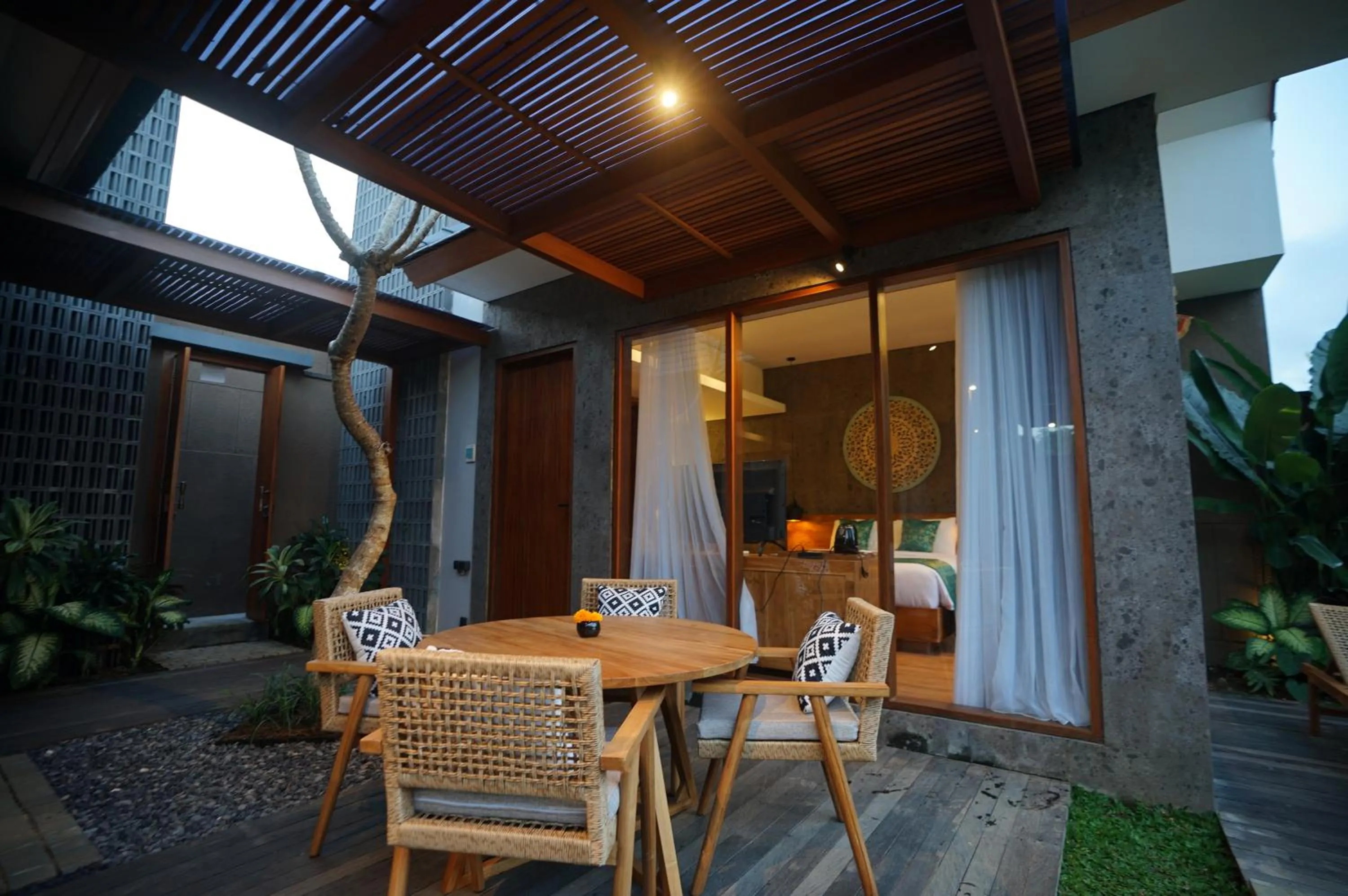 Dining area in The Shanti Graha Villas