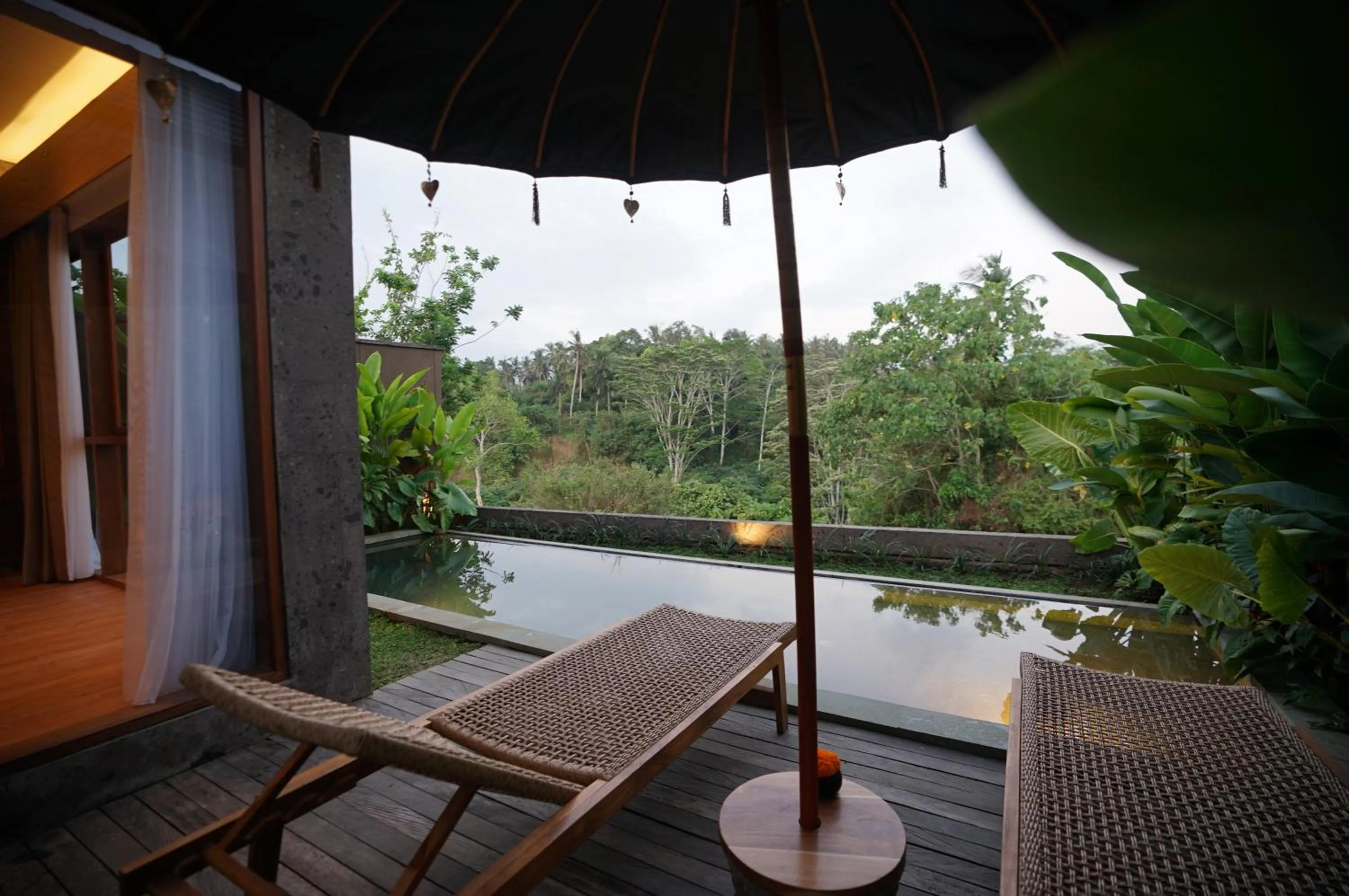 Pool view in The Shanti Graha Villas