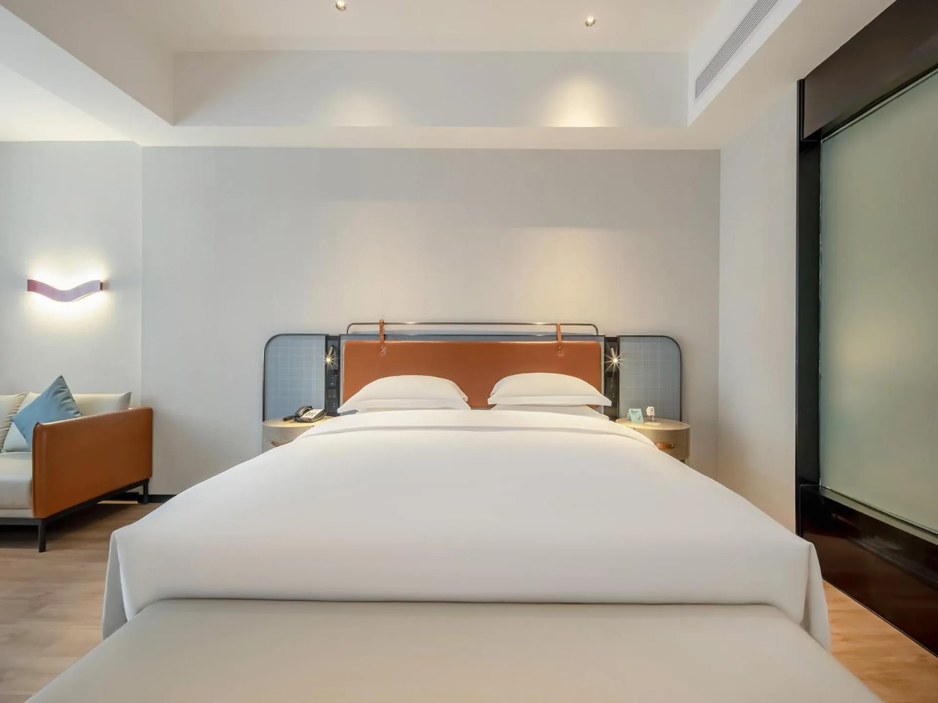 Bed in Echarm Hotel Fangchenggang Administration Center High Speed Railway Station