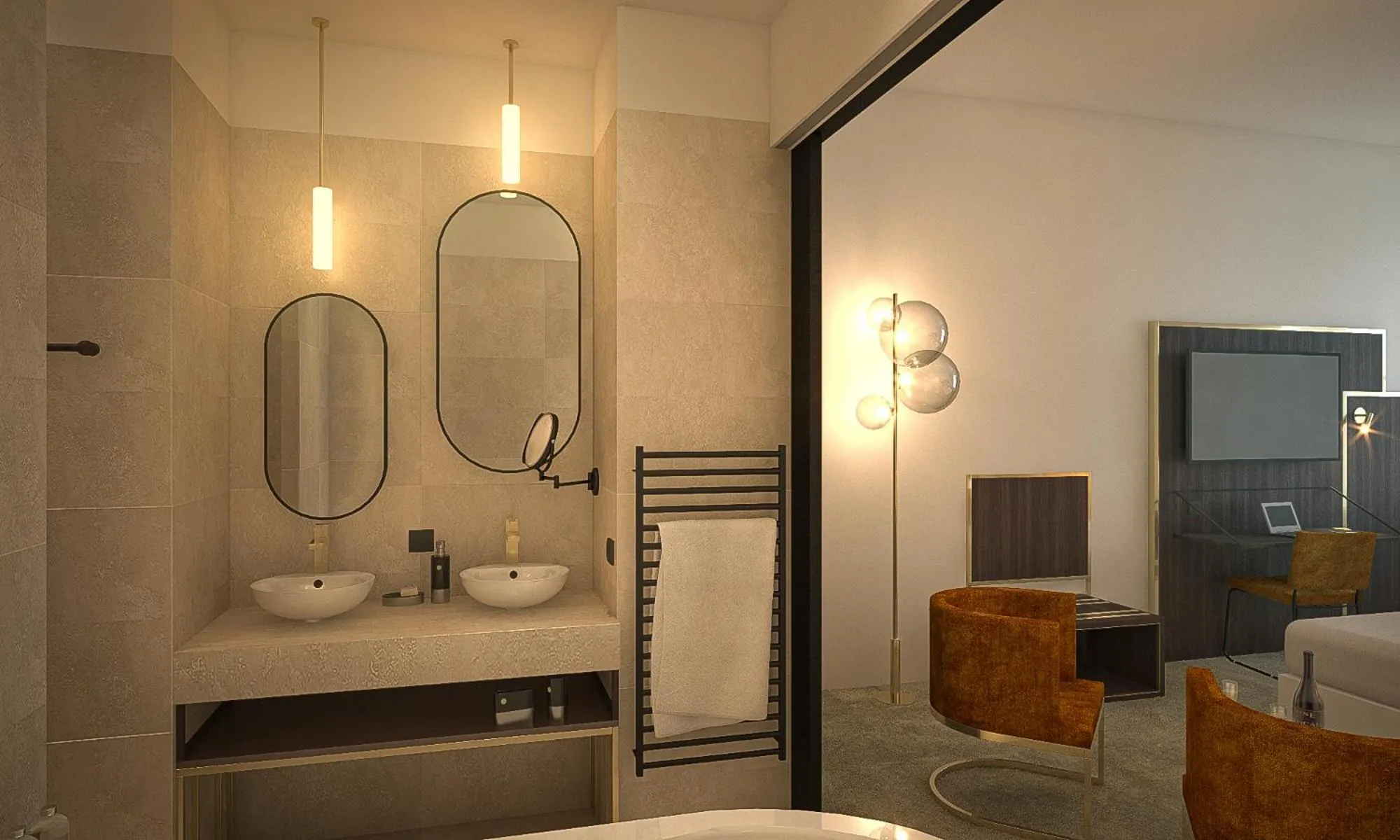 Bathroom in Le Grand Hôtel Dieu by SOWELL COLLECTION