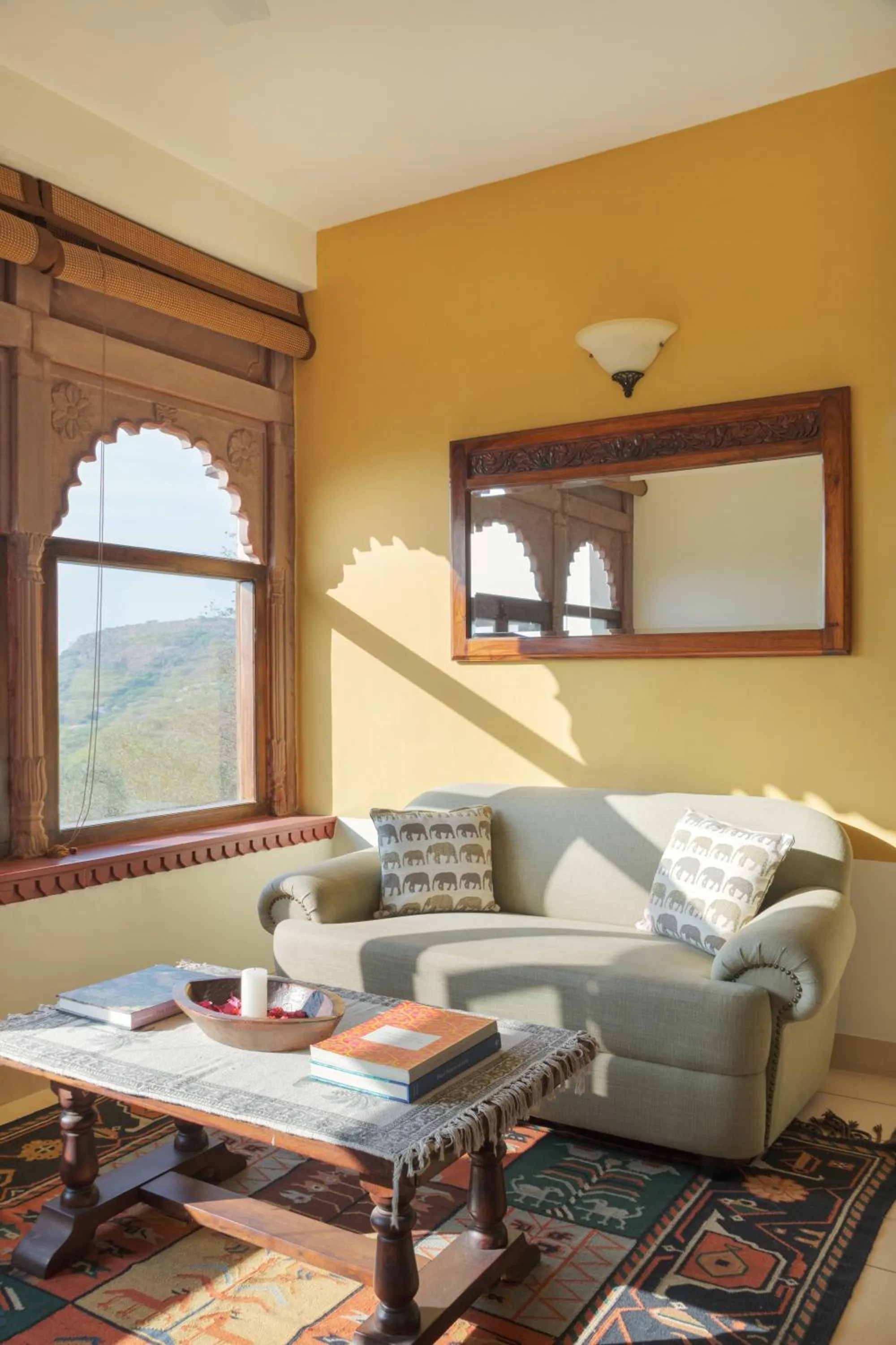 Seating area in Ramathra Fort