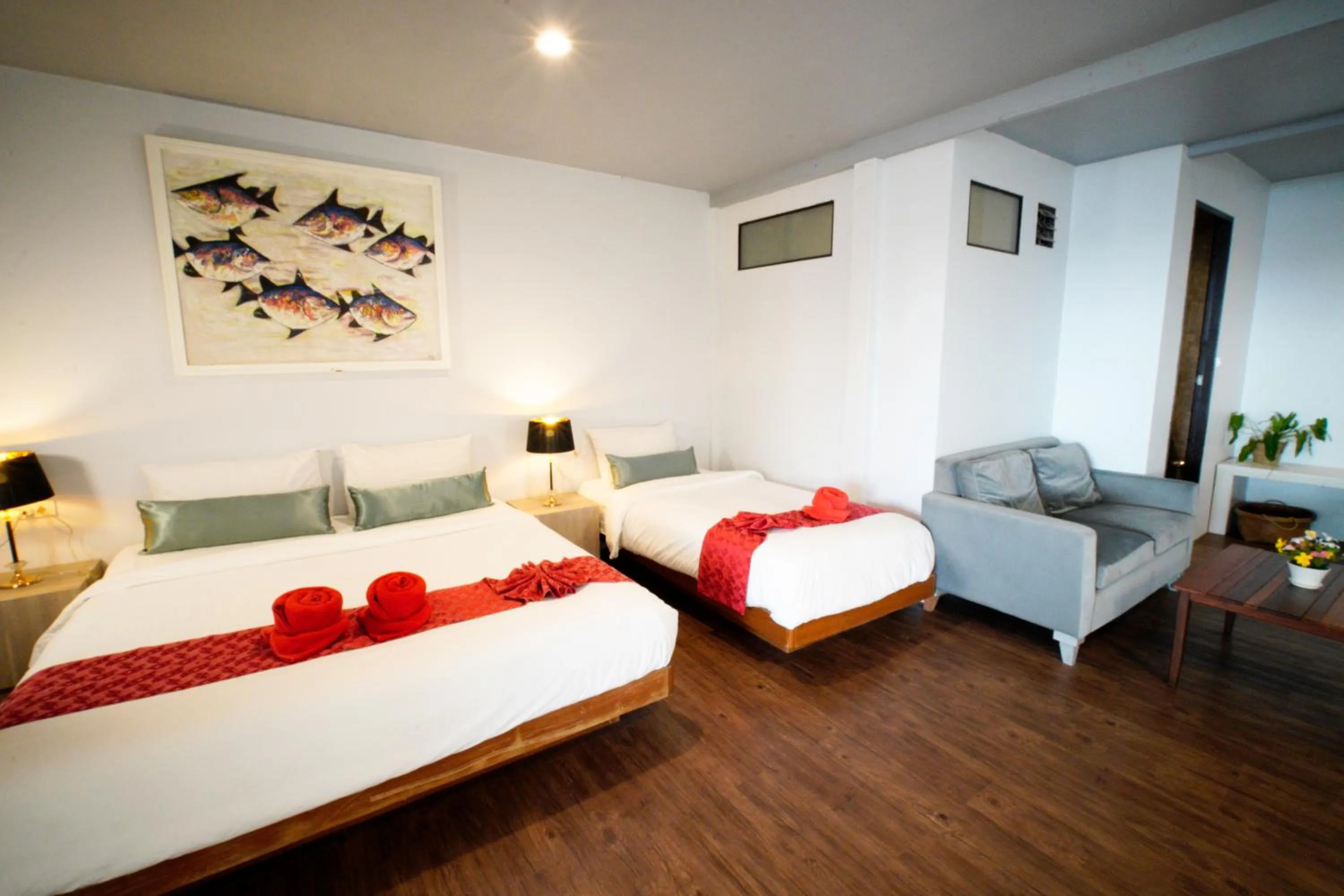 Living room, Bed in Villa Cha Cha Chaolao Beach Resort