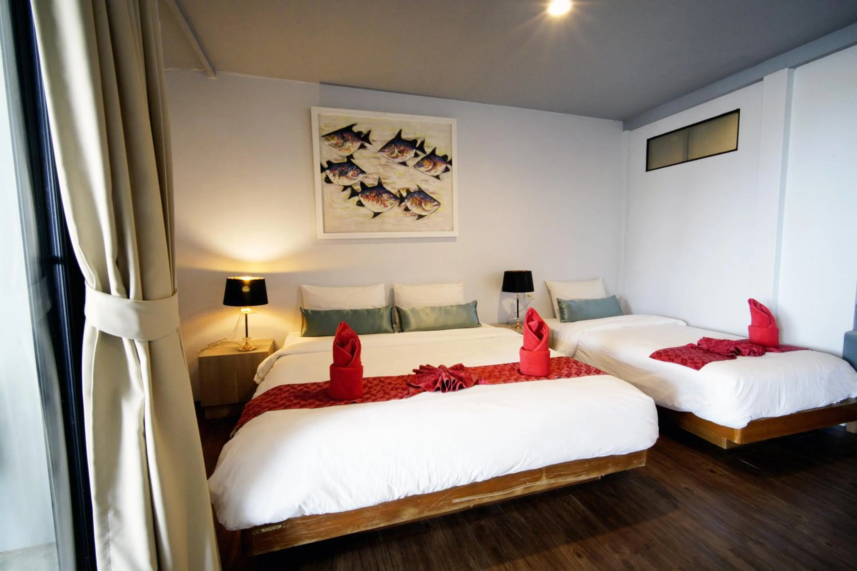 Bed in Villa Cha Cha Chaolao Beach Resort