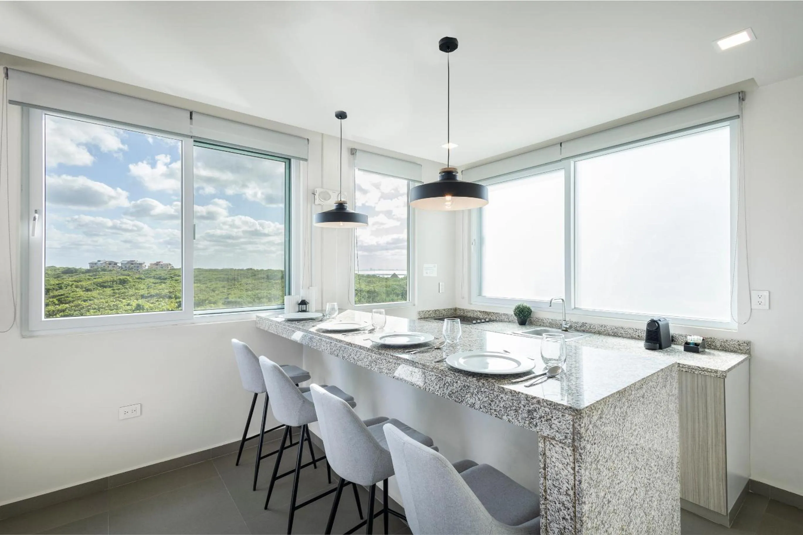 Kitchen or kitchenette in Azulea Isla Mujeres Hotel