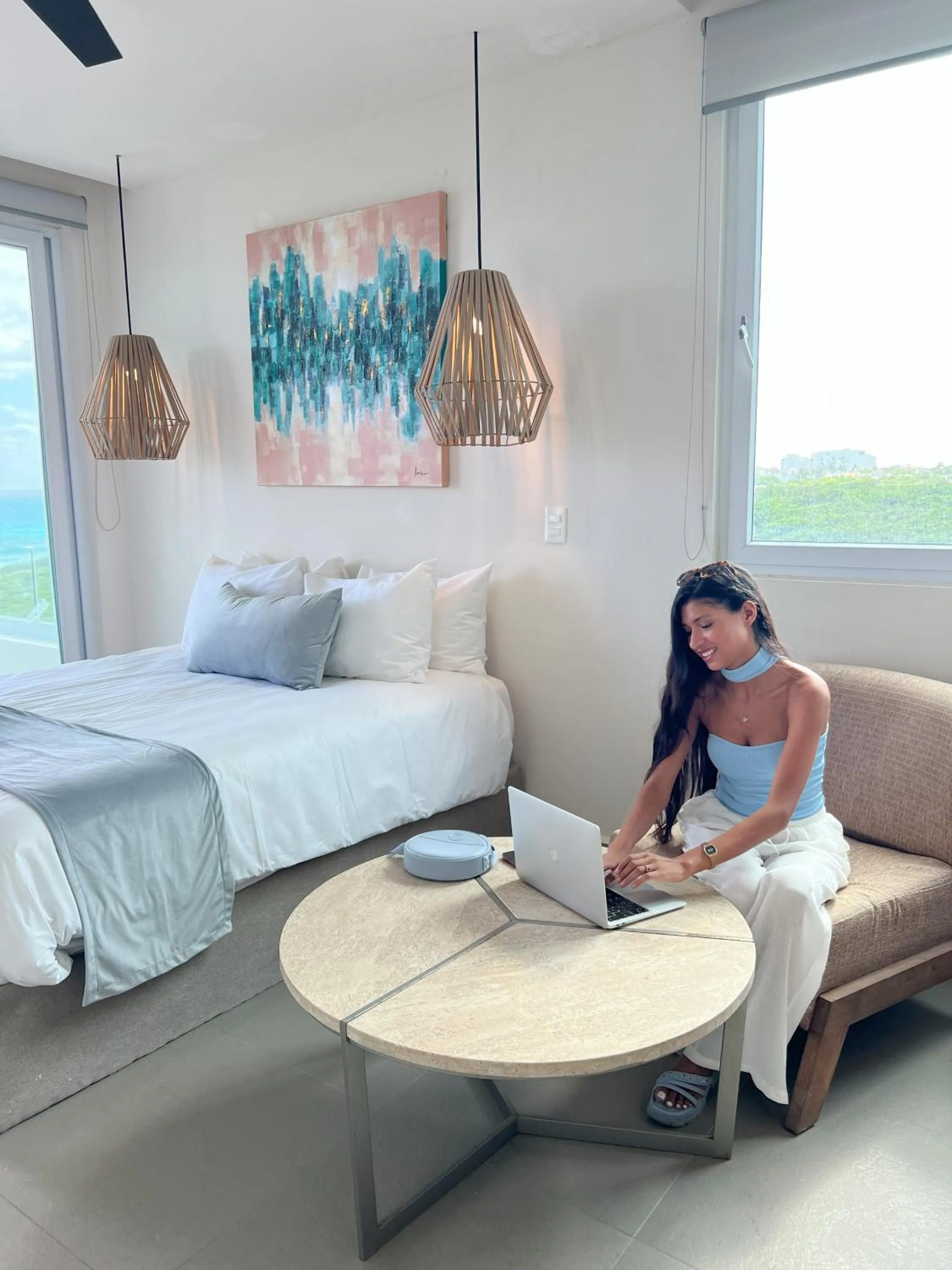 Bed in Azulea Isla Mujeres Hotel