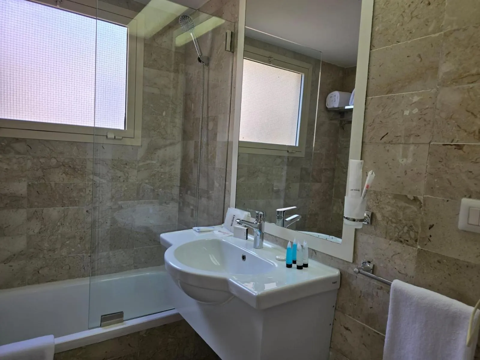 Shower in Manara Riva Suites