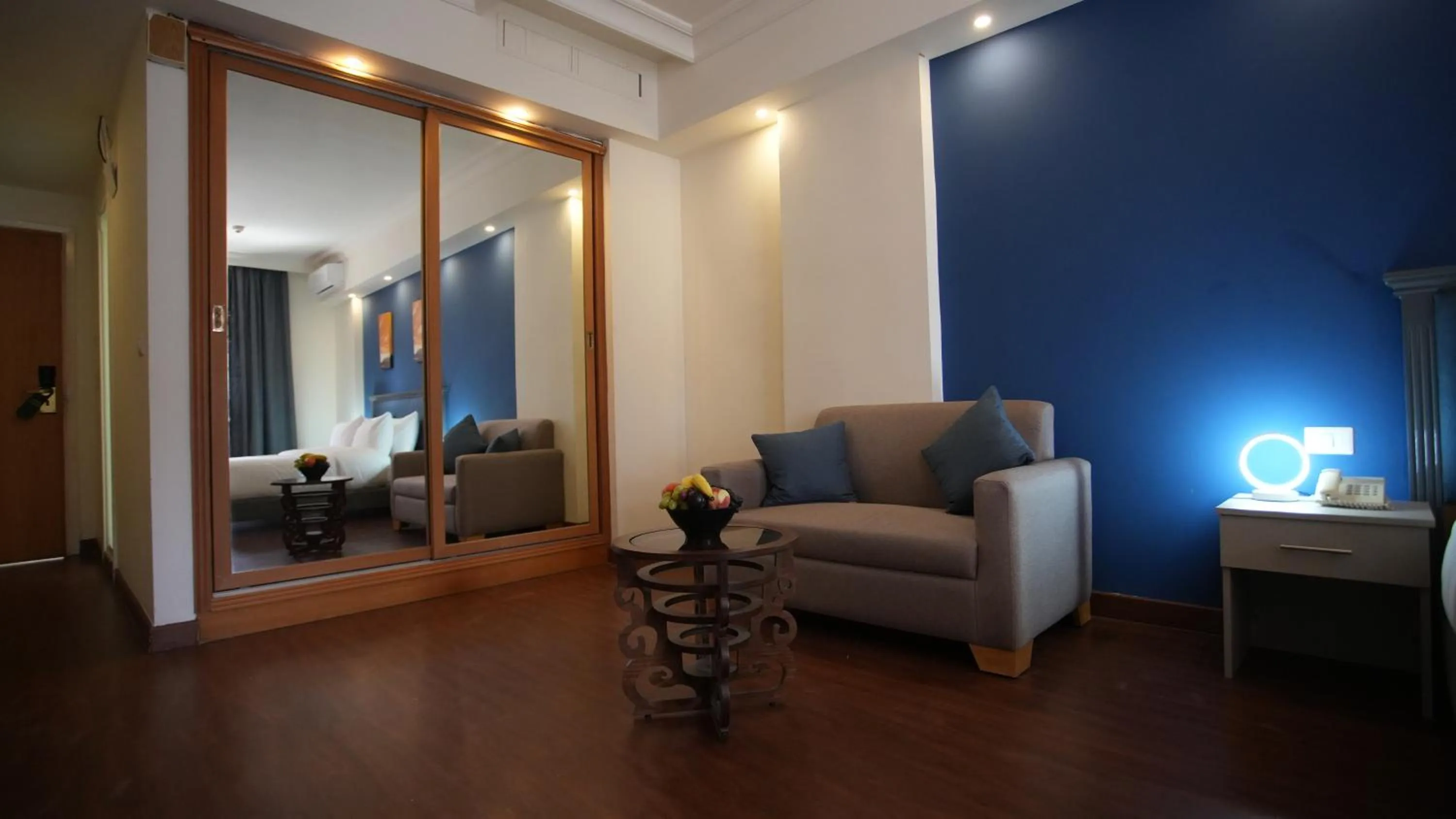 Seating area in Manara Riva Suites