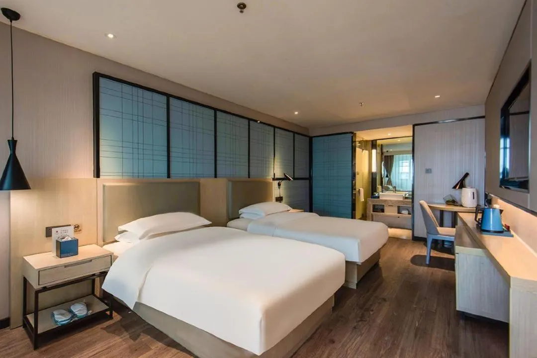 Bed in Echarm Hotel Lhasa Potala Palace Square