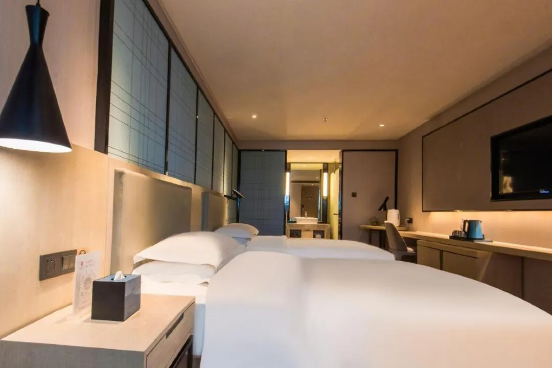 Bed in Echarm Hotel Lhasa Potala Palace Square