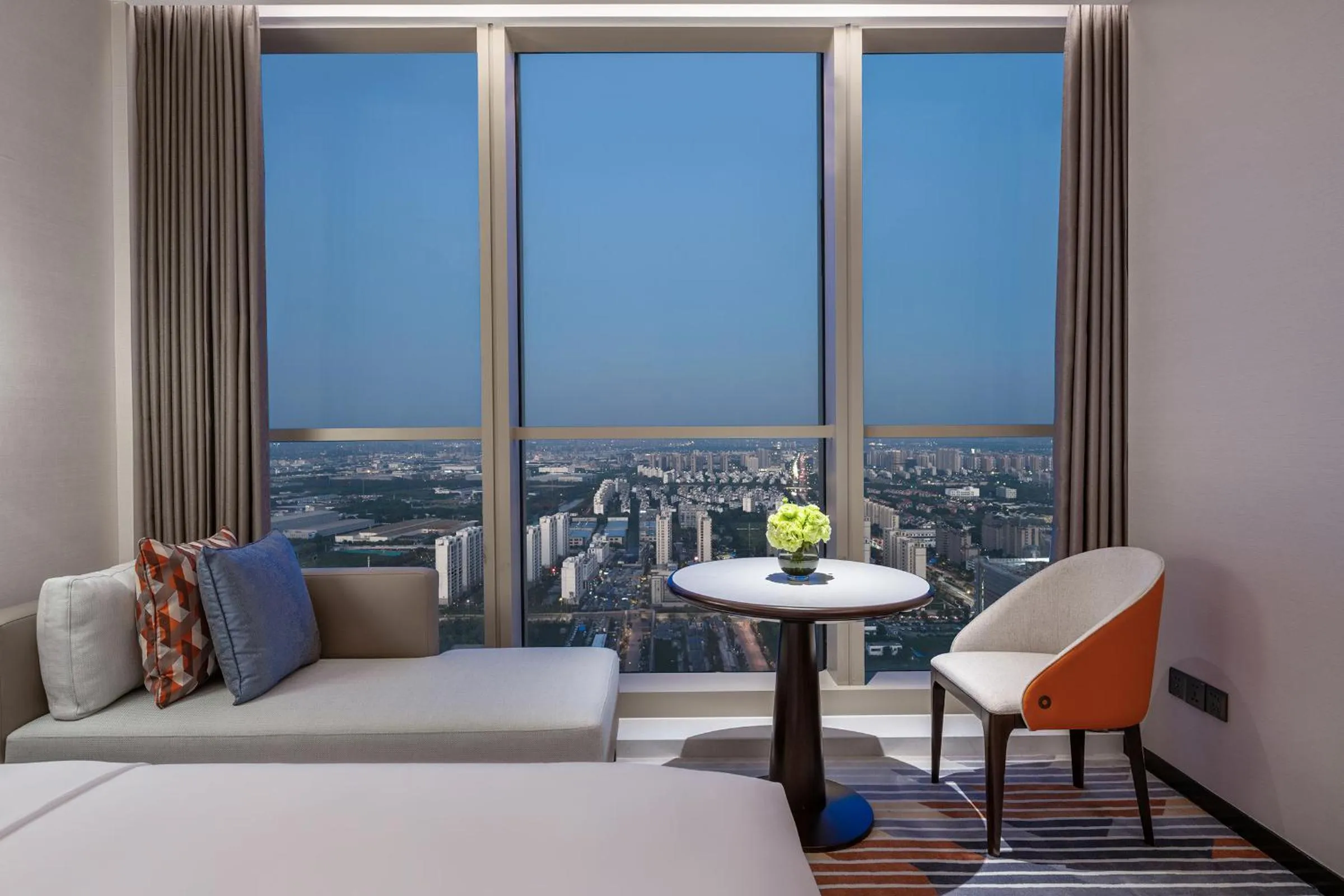 Seating area in The Qube Hotel Shanghai Qingpu