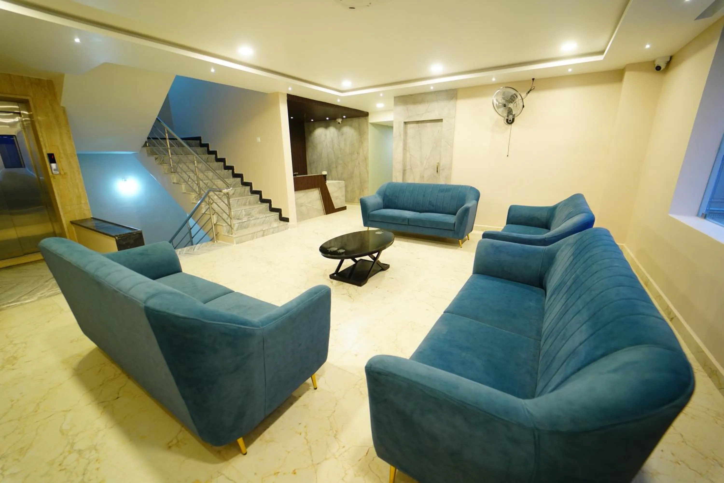 Seating area in Hotel Ishta