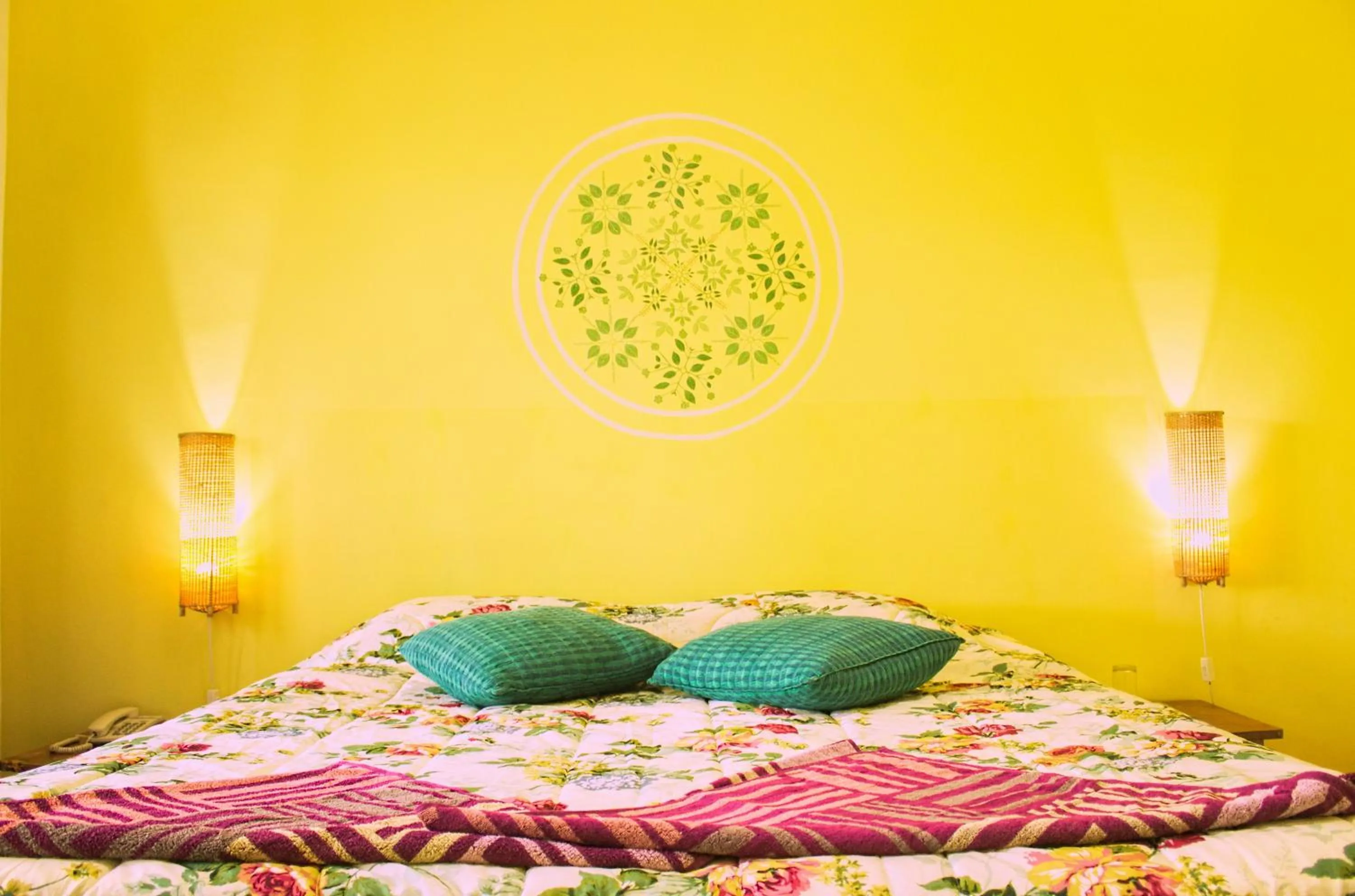 Decorative detail, Bed in Chrissie's Hotel