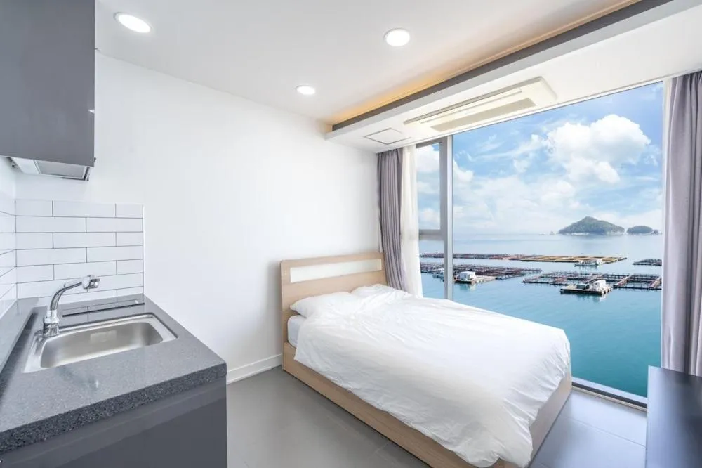 Bed in Namhae Red Wave Pension