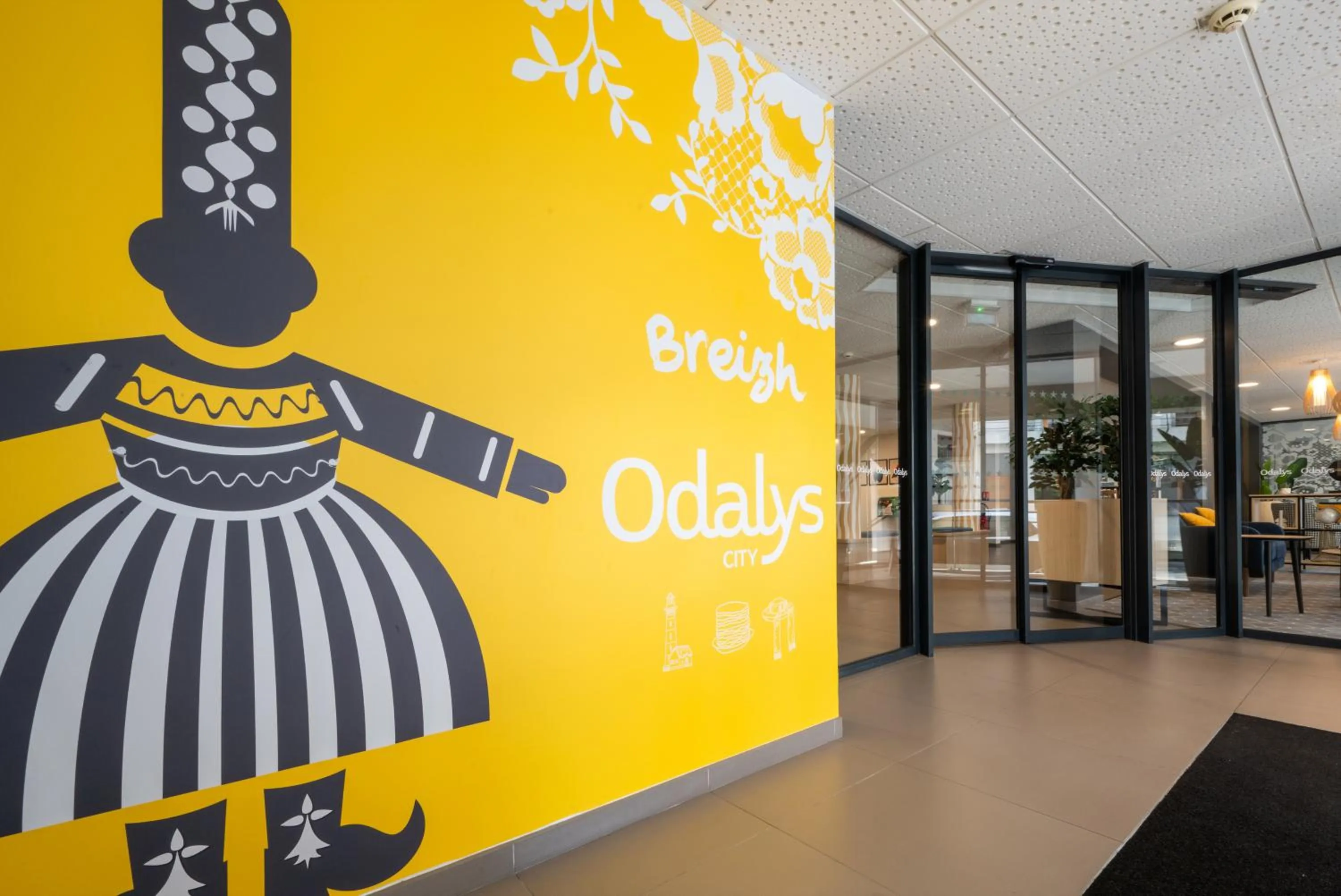 Lobby or reception in Appart Hotel Odalys City Rennes Lorgeril