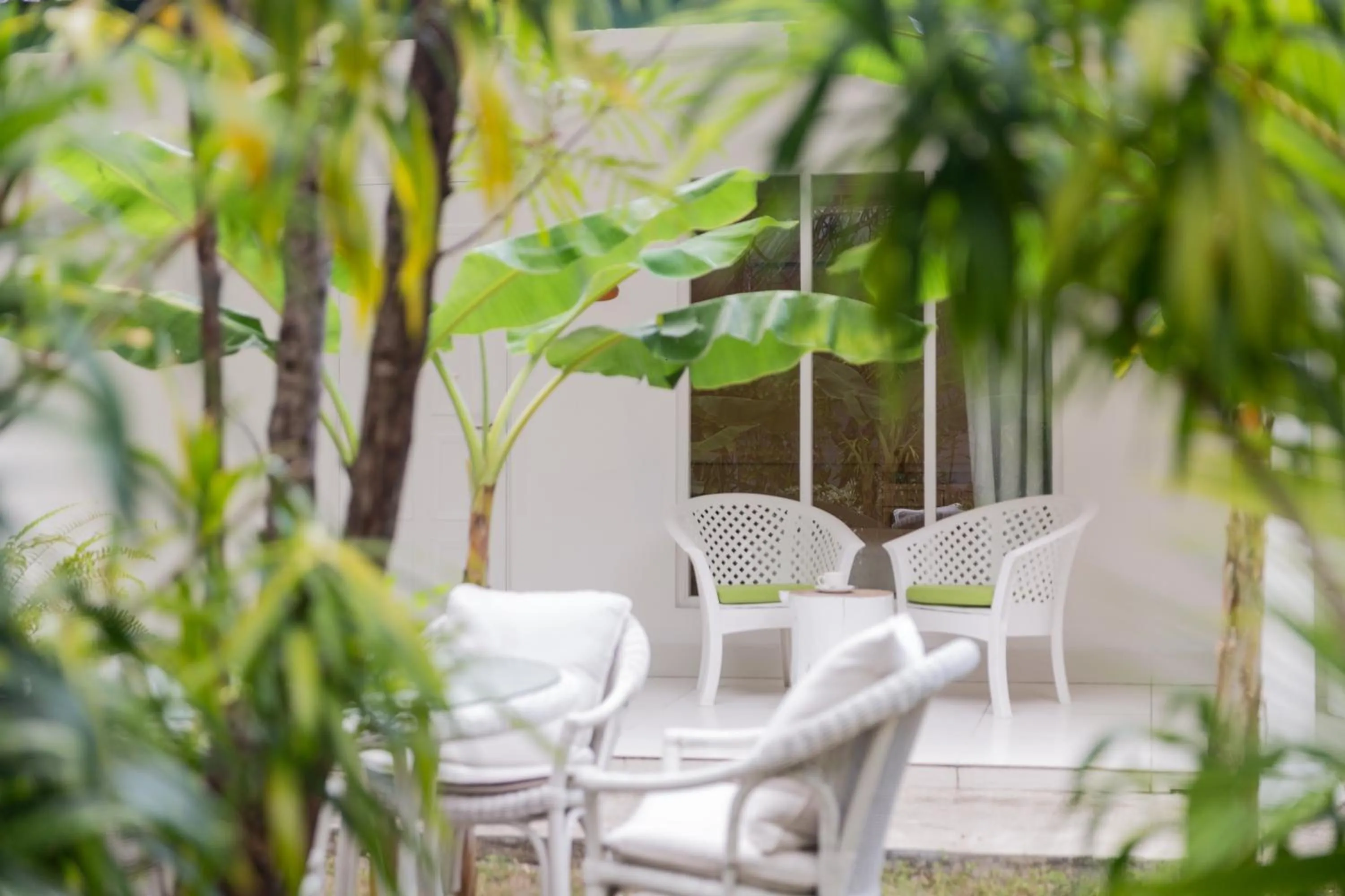 Patio in Equator Village Maldives