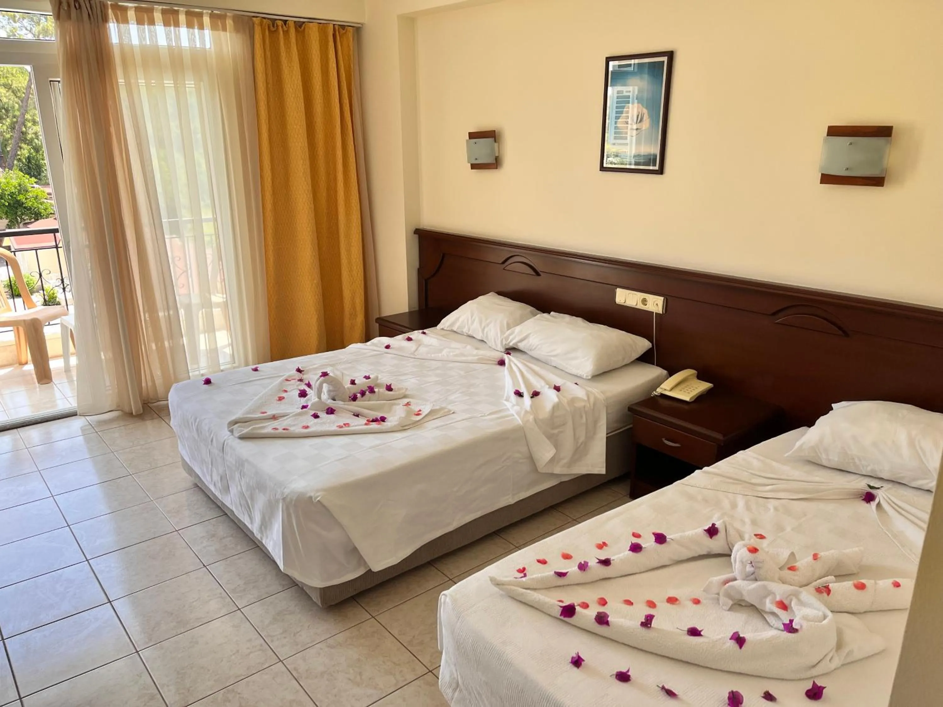 Bed in Imeros Hotel Beldibi