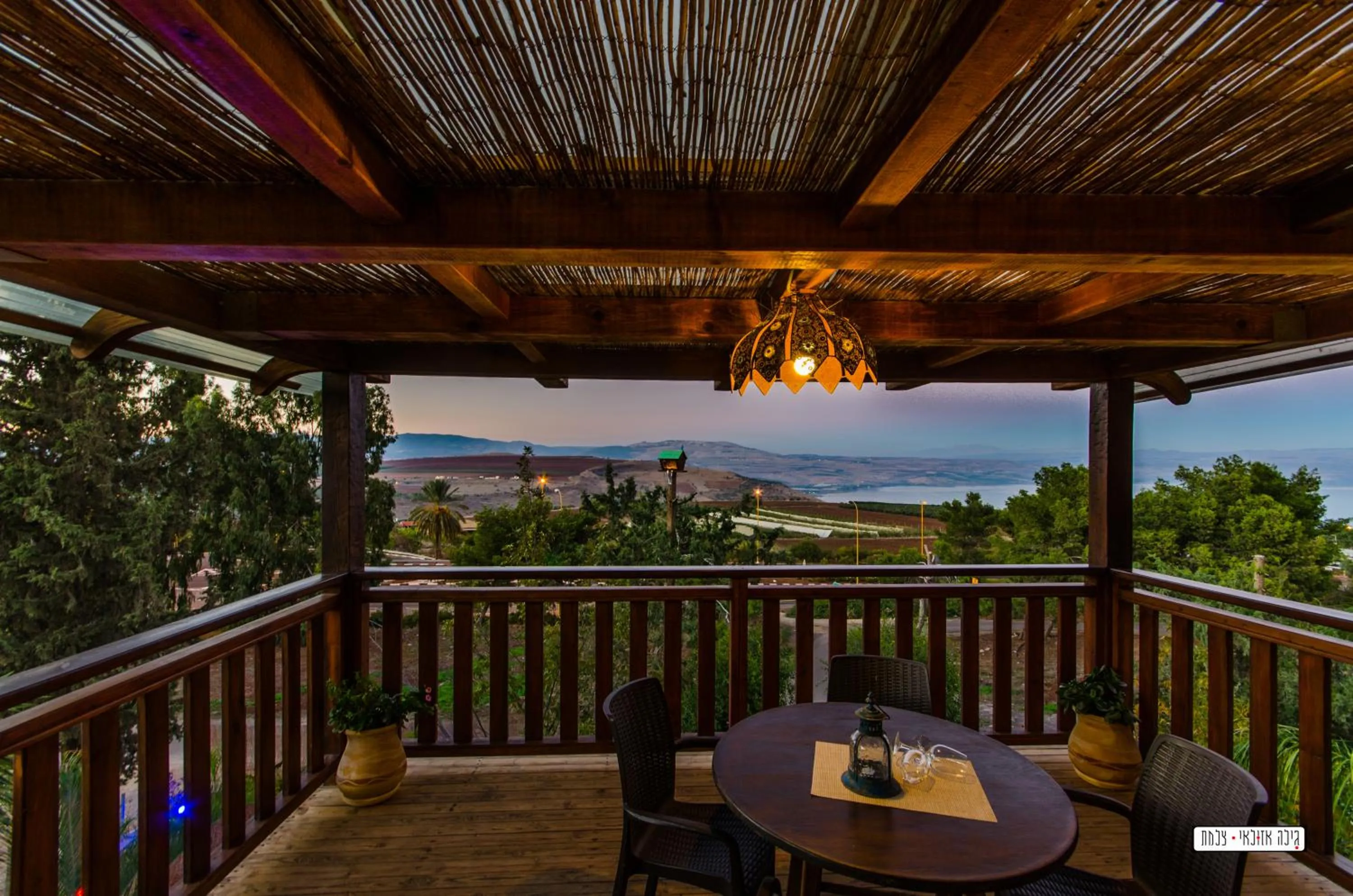 Balcony/Terrace in Beautiful Lake View Wooden House