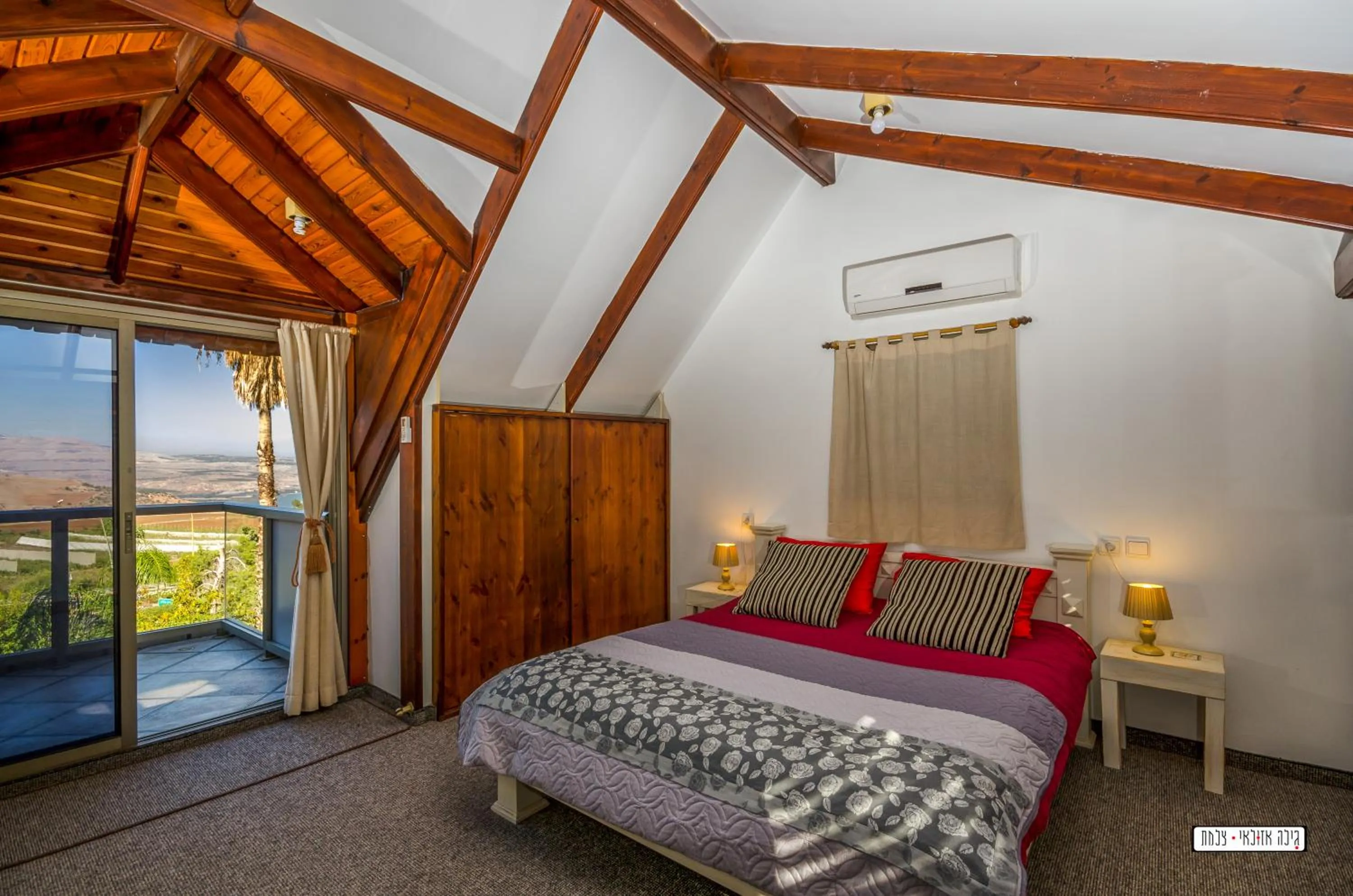 Day, Bed in Beautiful Lake View Wooden House