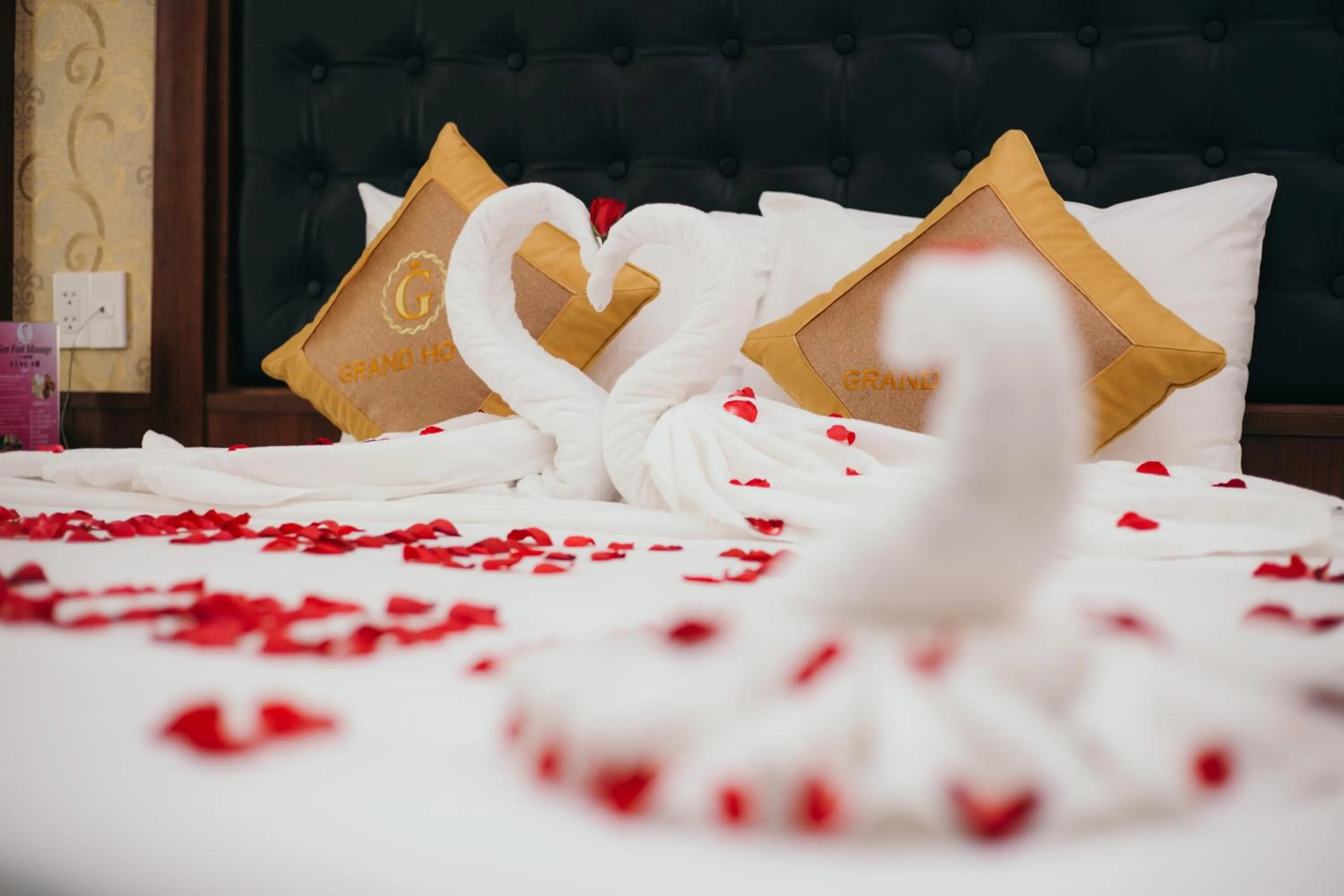 Bed in Grand Móng Cái Hotel