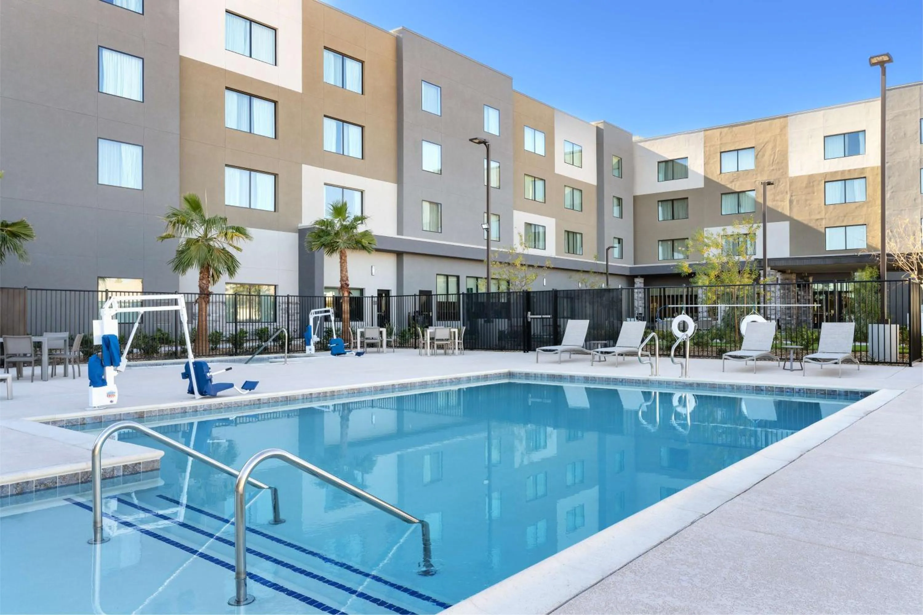 Pool view in Homewood Suites By Hilton North Las Vegas Speedway