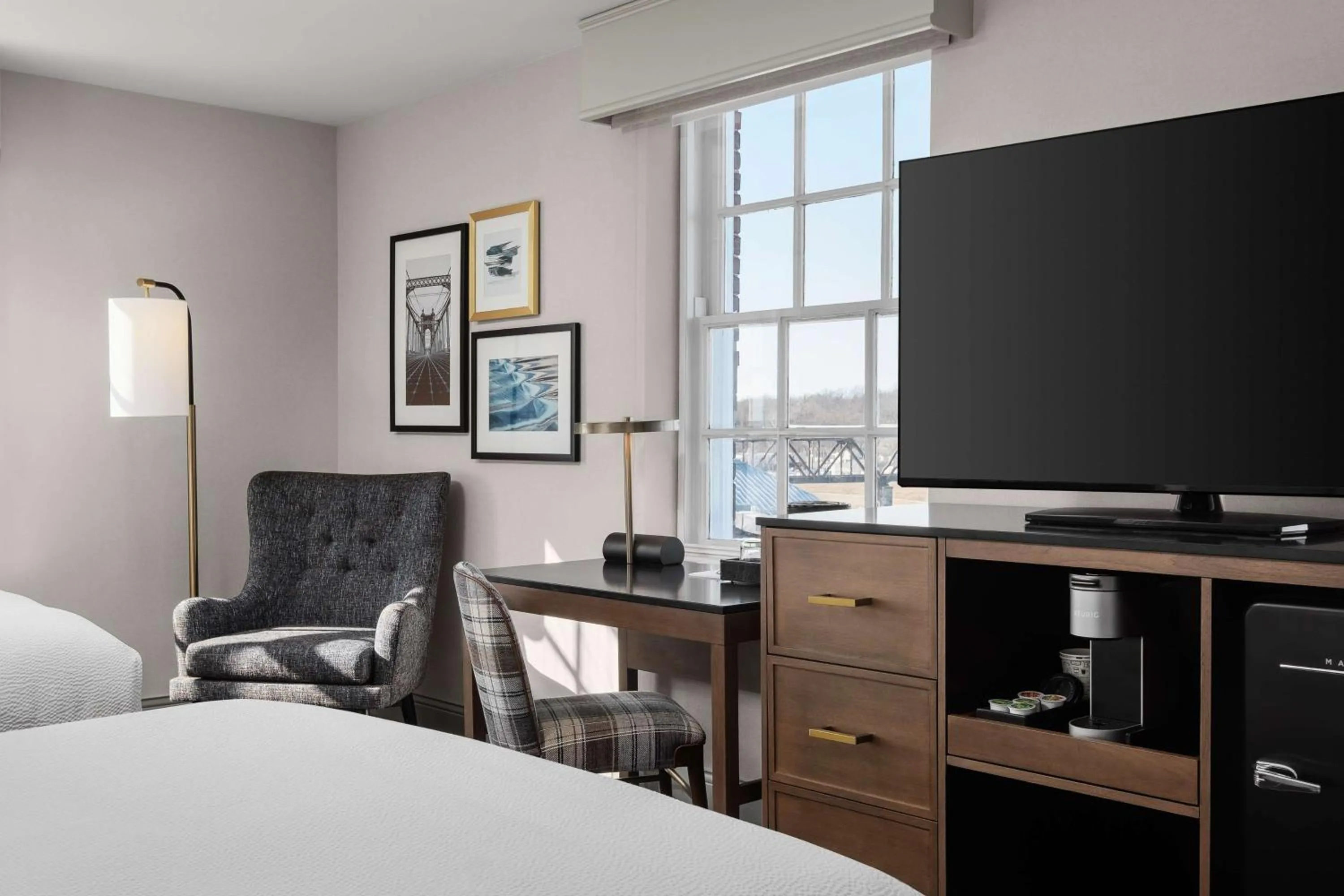 Bed in The Well House Hamilton, Tapestry Collection By Hilton