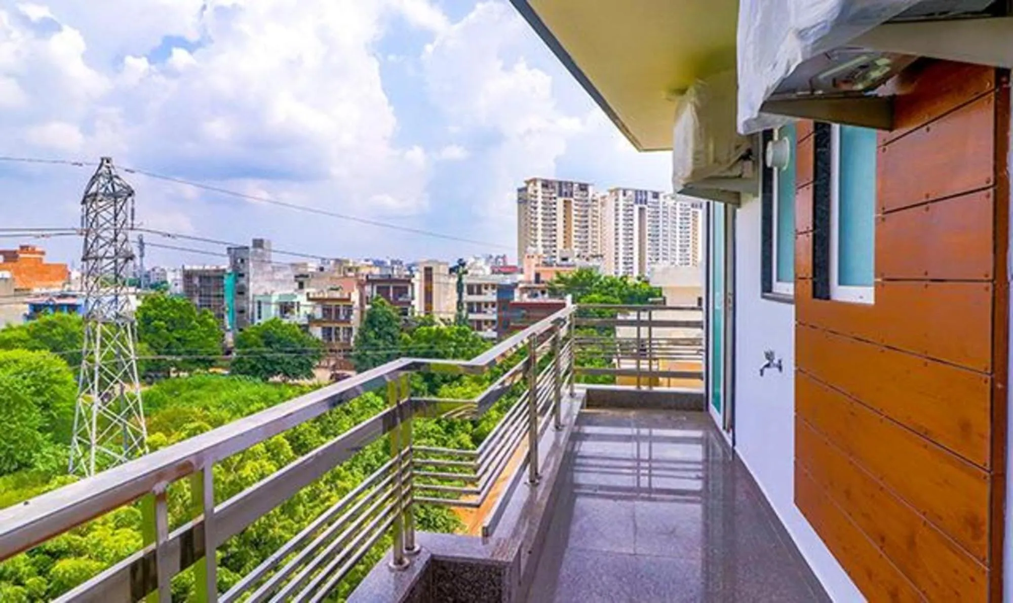 Balcony/Terrace in FabHotel Star Corporate Suite Near Medanta-The Medicity & Park Hospital, Gurugram