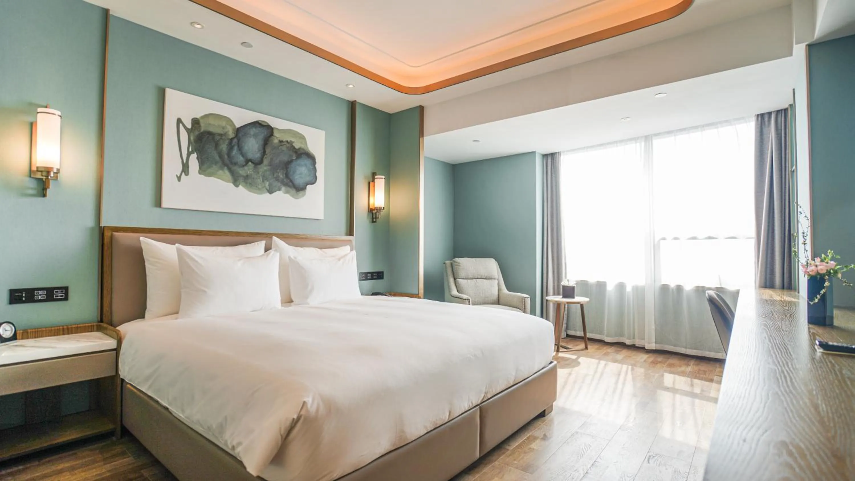 Bed in Xian heng Hotel