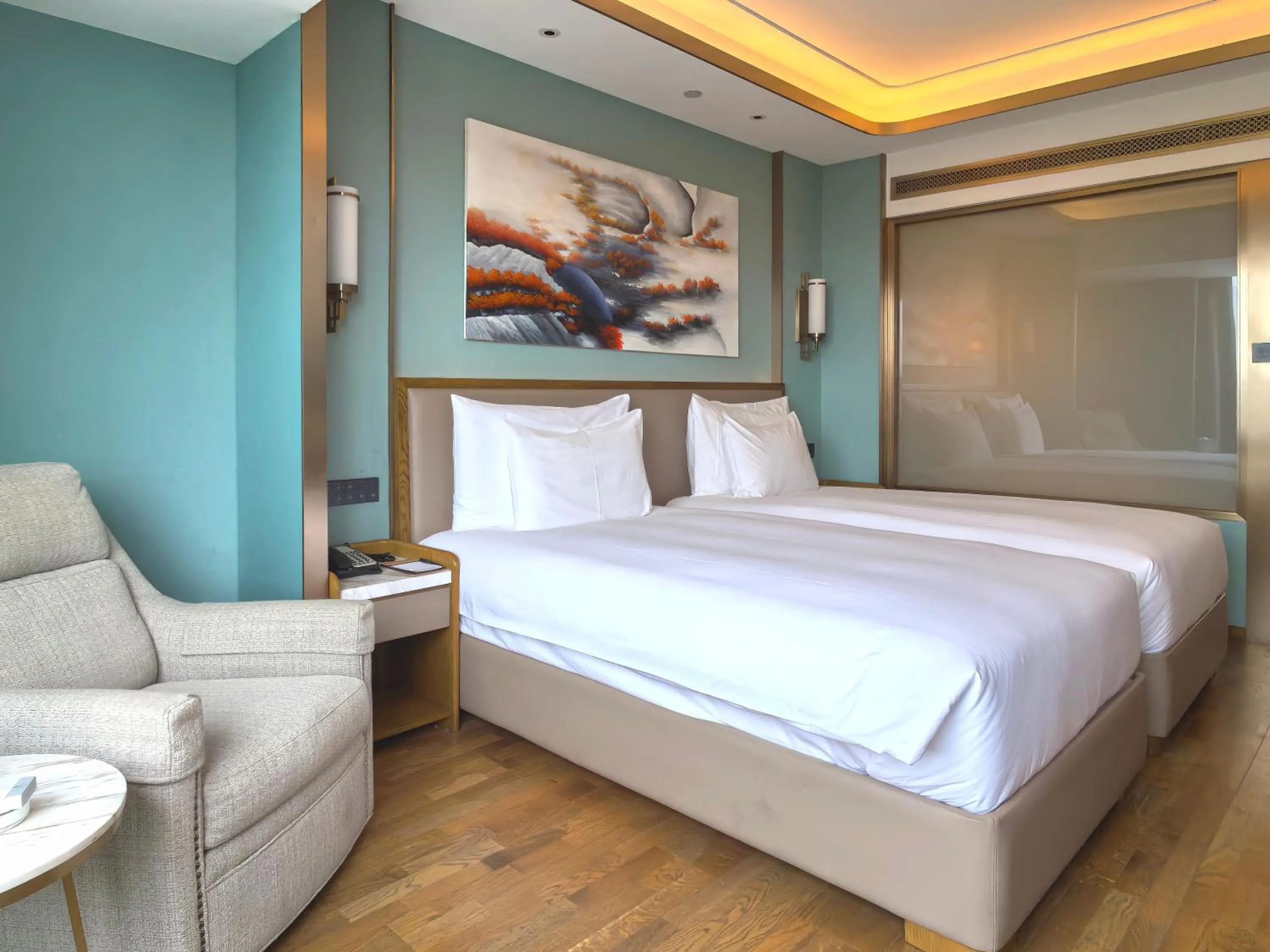 Bed in Xian heng Hotel